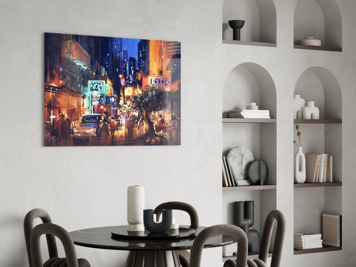 Insigneart USA Insigneart USA City Night Glass Wall Art
