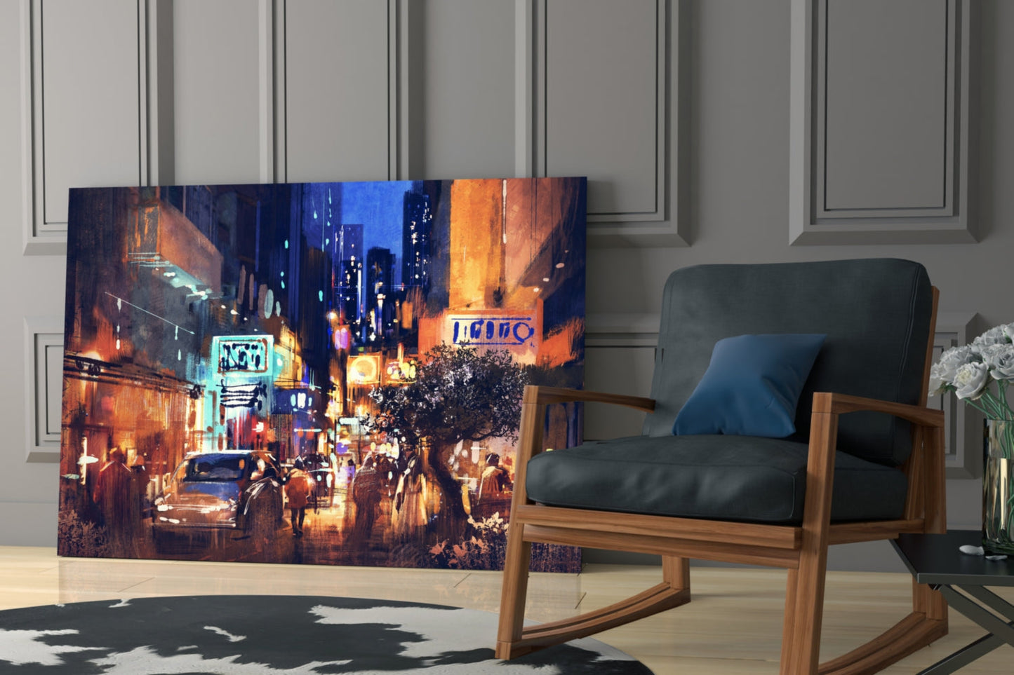 Insigneart USA Insigneart USA City Night Glass Wall Art