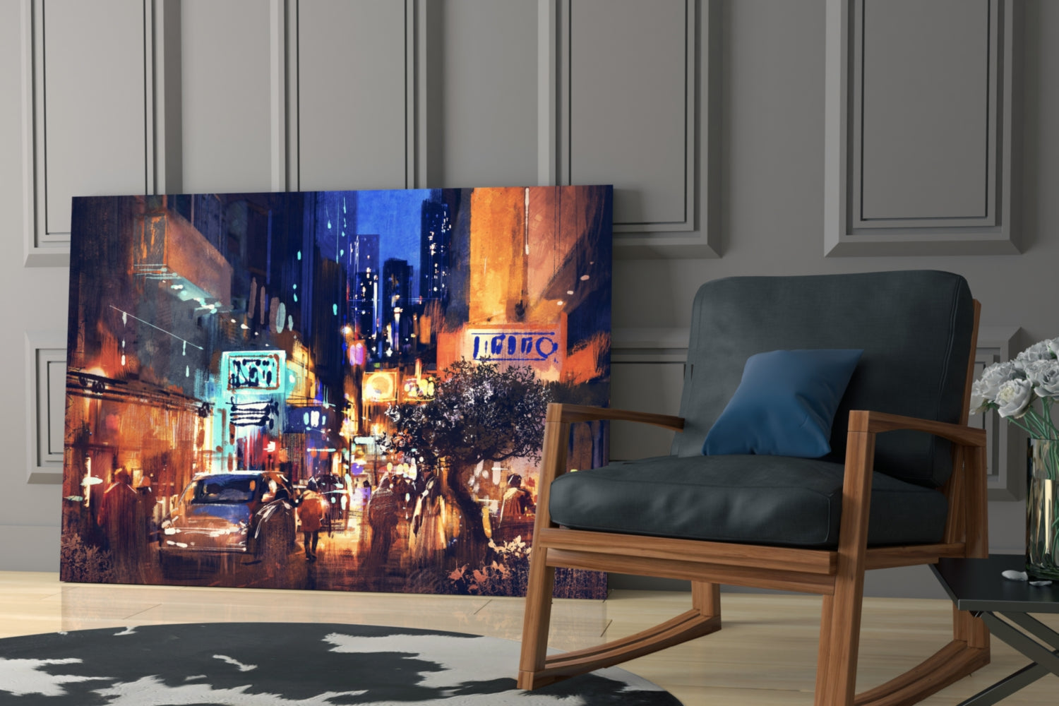 Insigneart USA Insigneart USA City Night Glass Wall Art