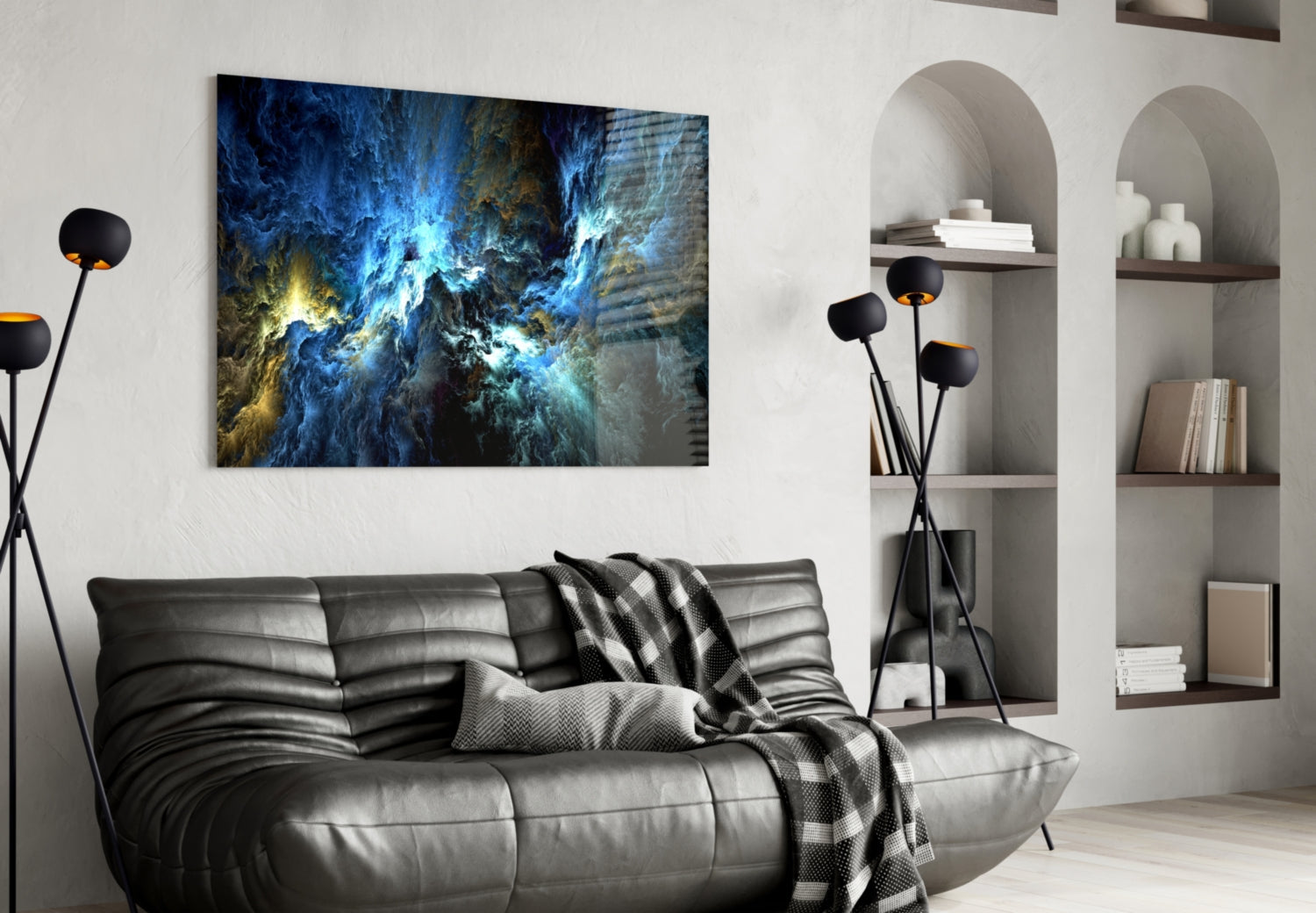 Insigneart USA Insigneart USA Cosmic Blue Glass Wall Art