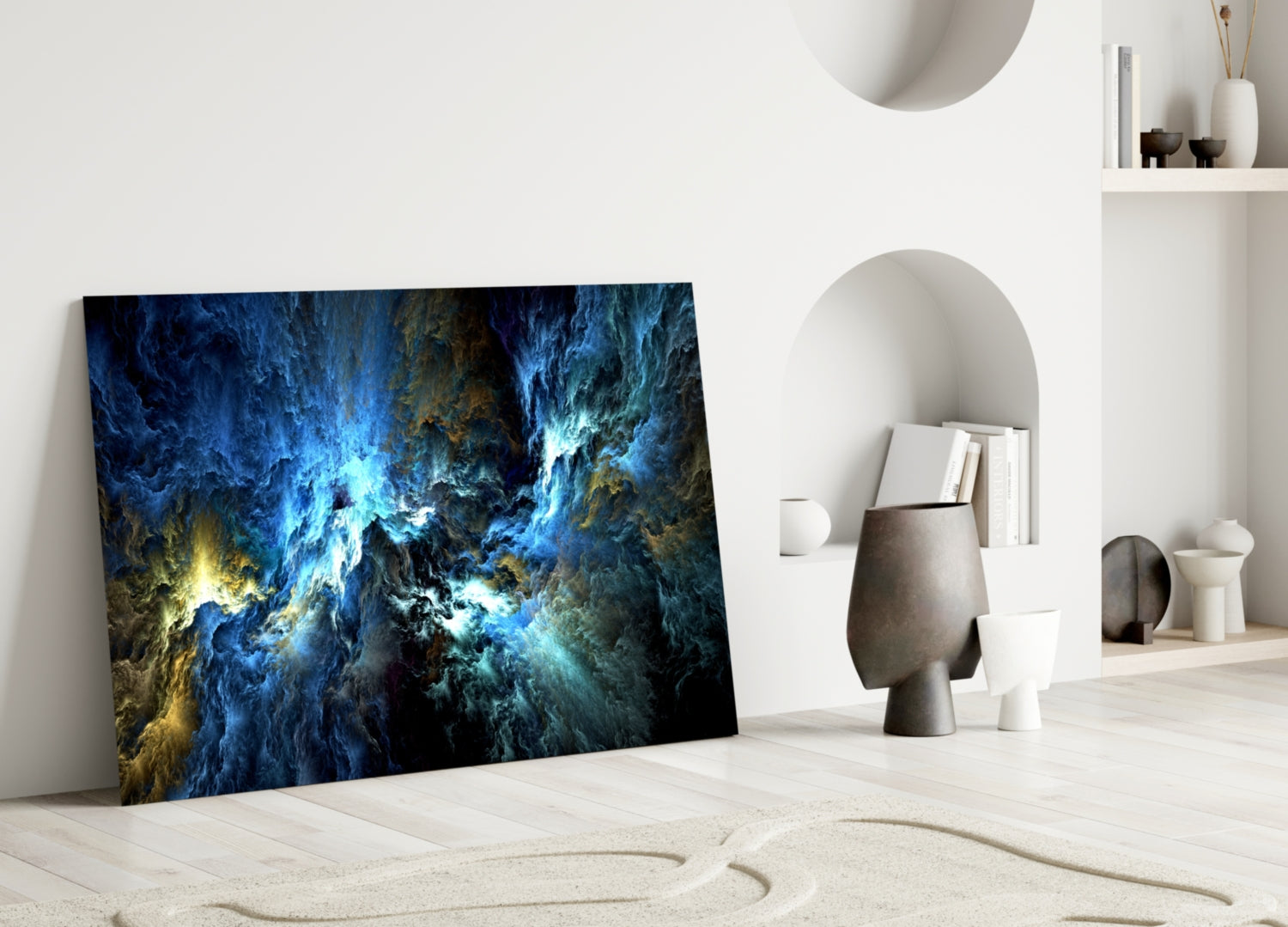 Insigneart USA Insigneart USA Cosmic Blue Glass Wall Art