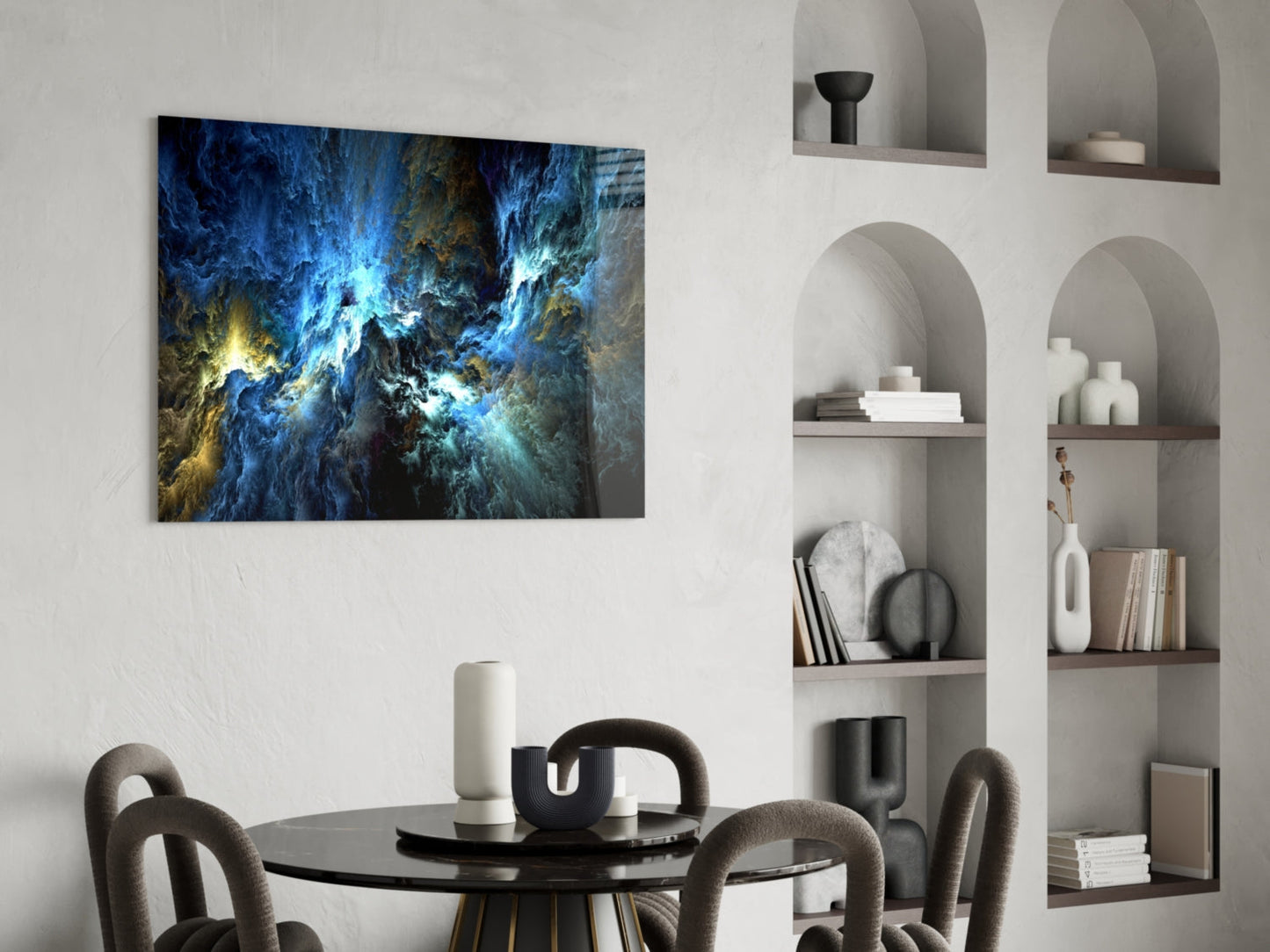 Insigneart USA Insigneart USA Cosmic Blue Glass Wall Art
