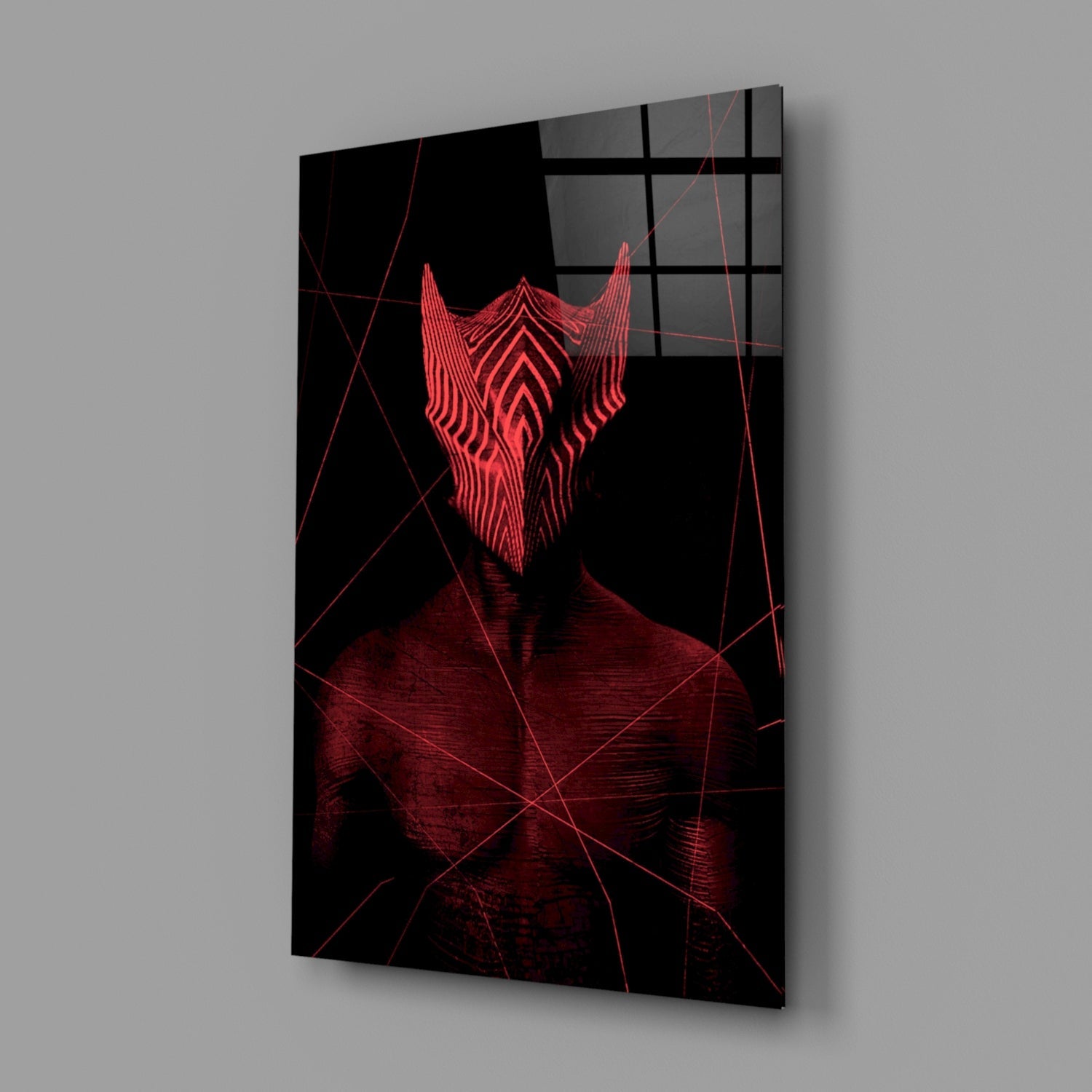 Insigneart USA Insigneart USA Darko Red Glass Wall Art