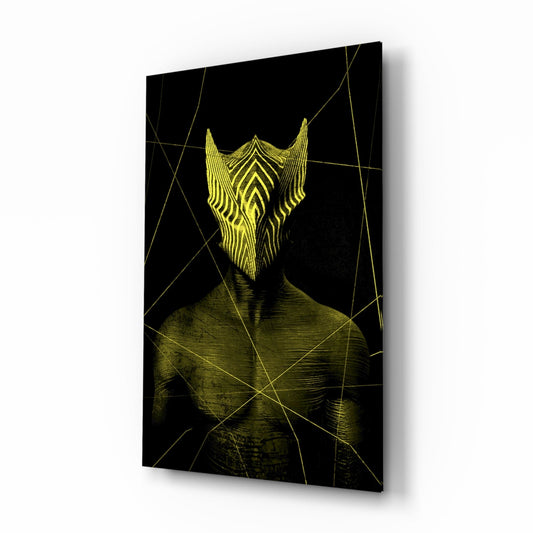 Insigneart USA Insigneart USA Darko Yellow Glass Wall Art