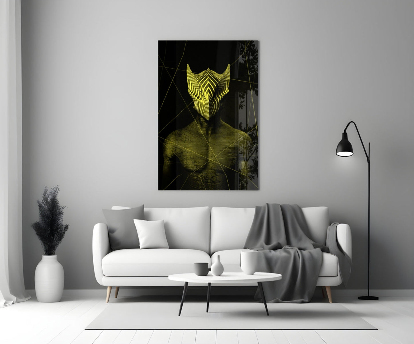 Insigneart USA Insigneart USA Darko Yellow Glass Wall Art