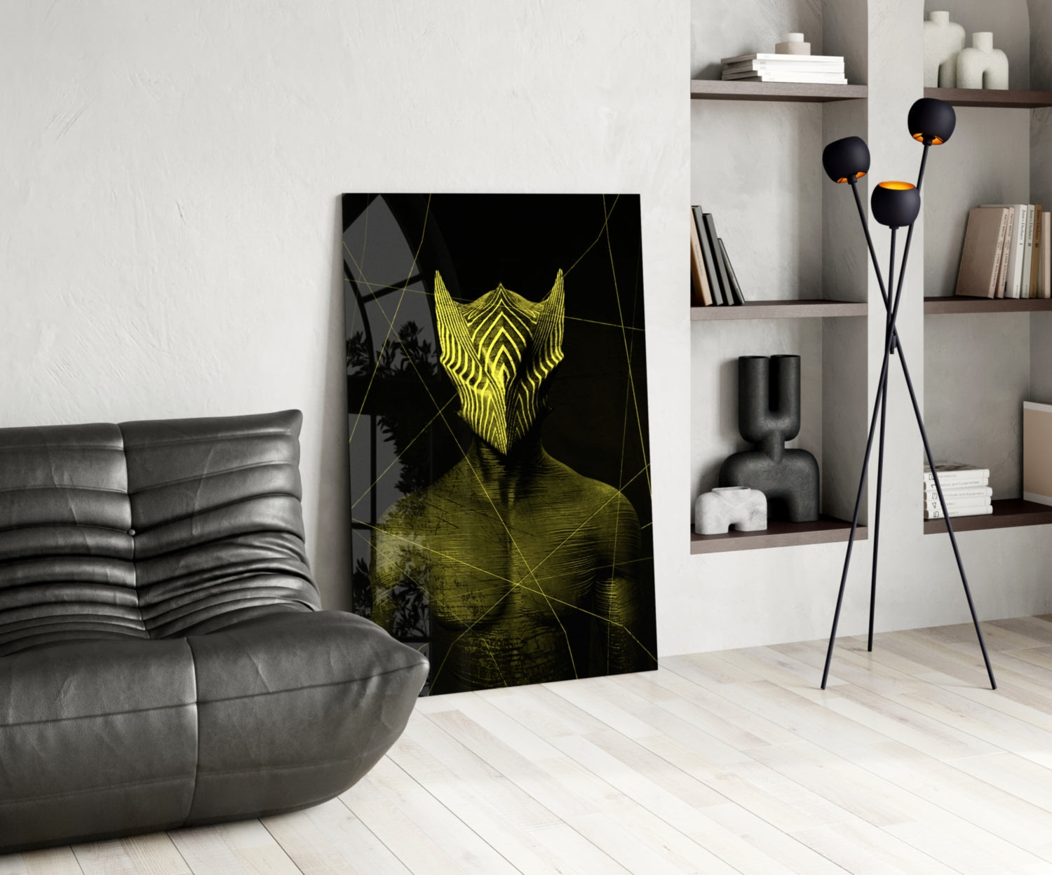 Insigneart USA Insigneart USA Darko Yellow Glass Wall Art