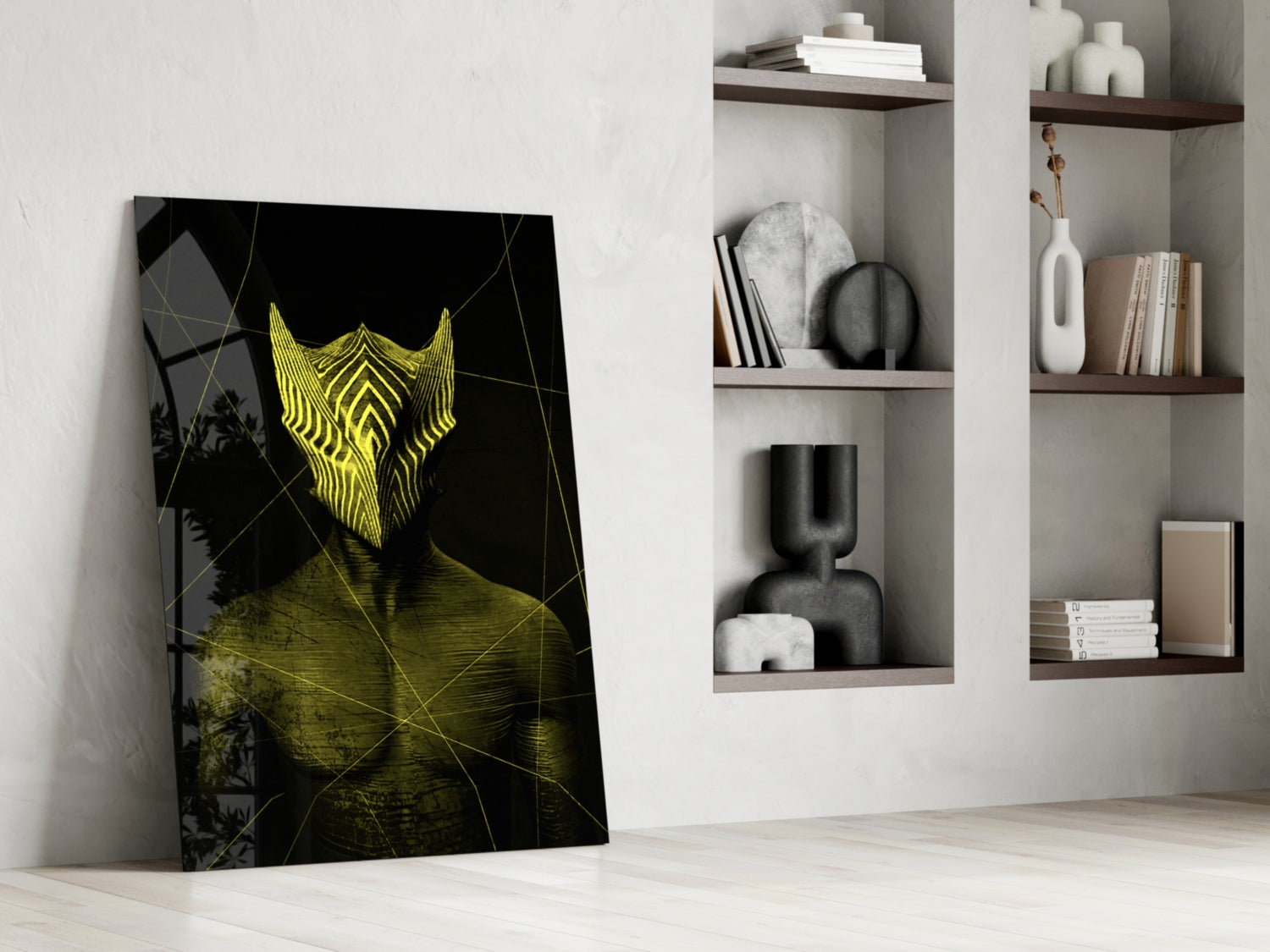 Insigneart USA Insigneart USA Darko Yellow Glass Wall Art
