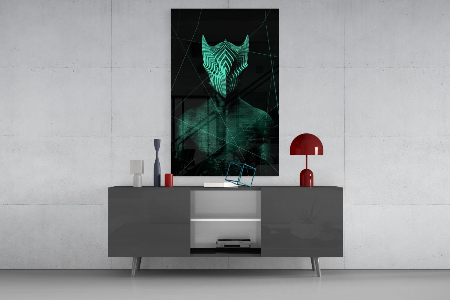 Insigneart USA Insigneart USA Darko Green Glass Wall Art