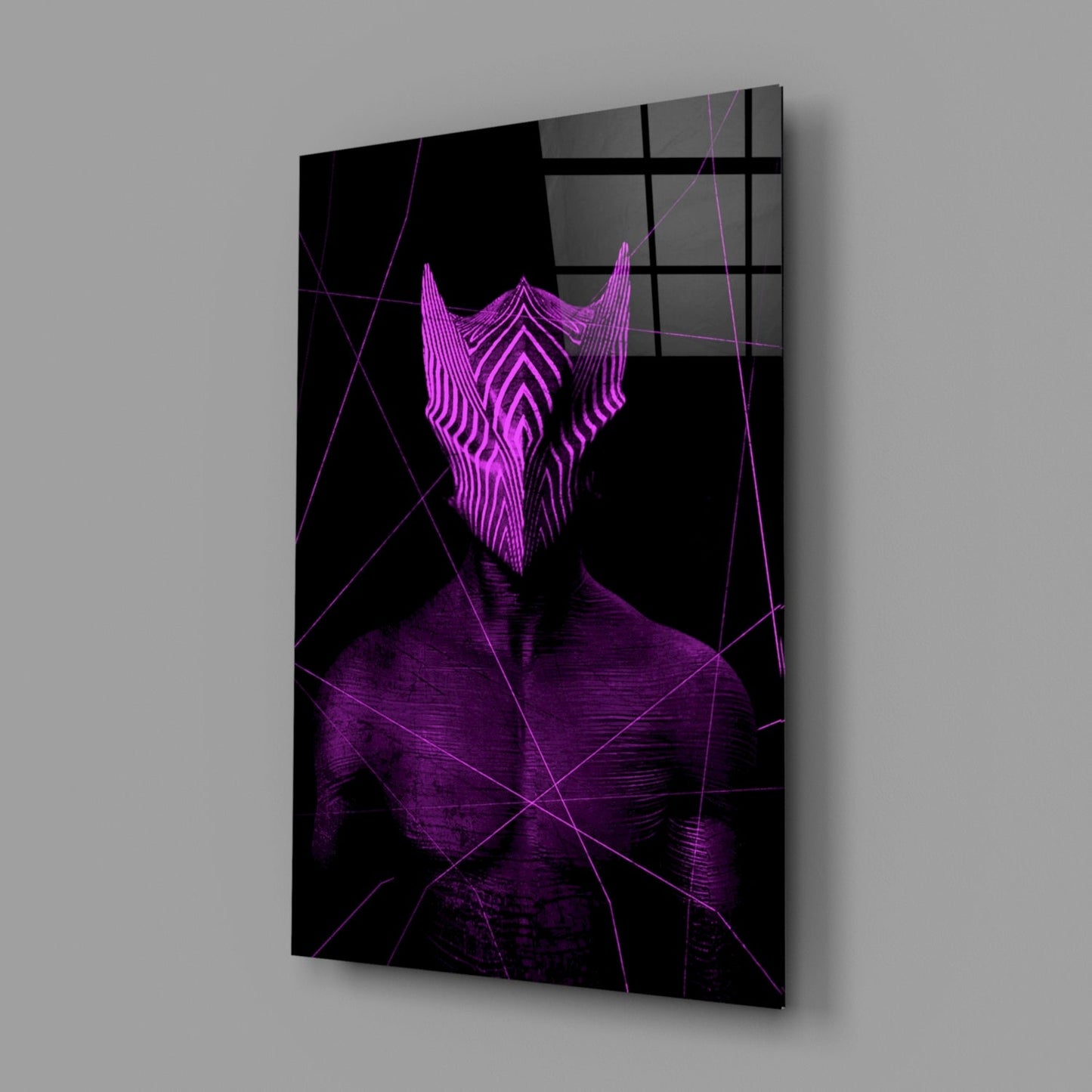 Insigneart USA Insigneart USA Darko Violet Glass Wall Art