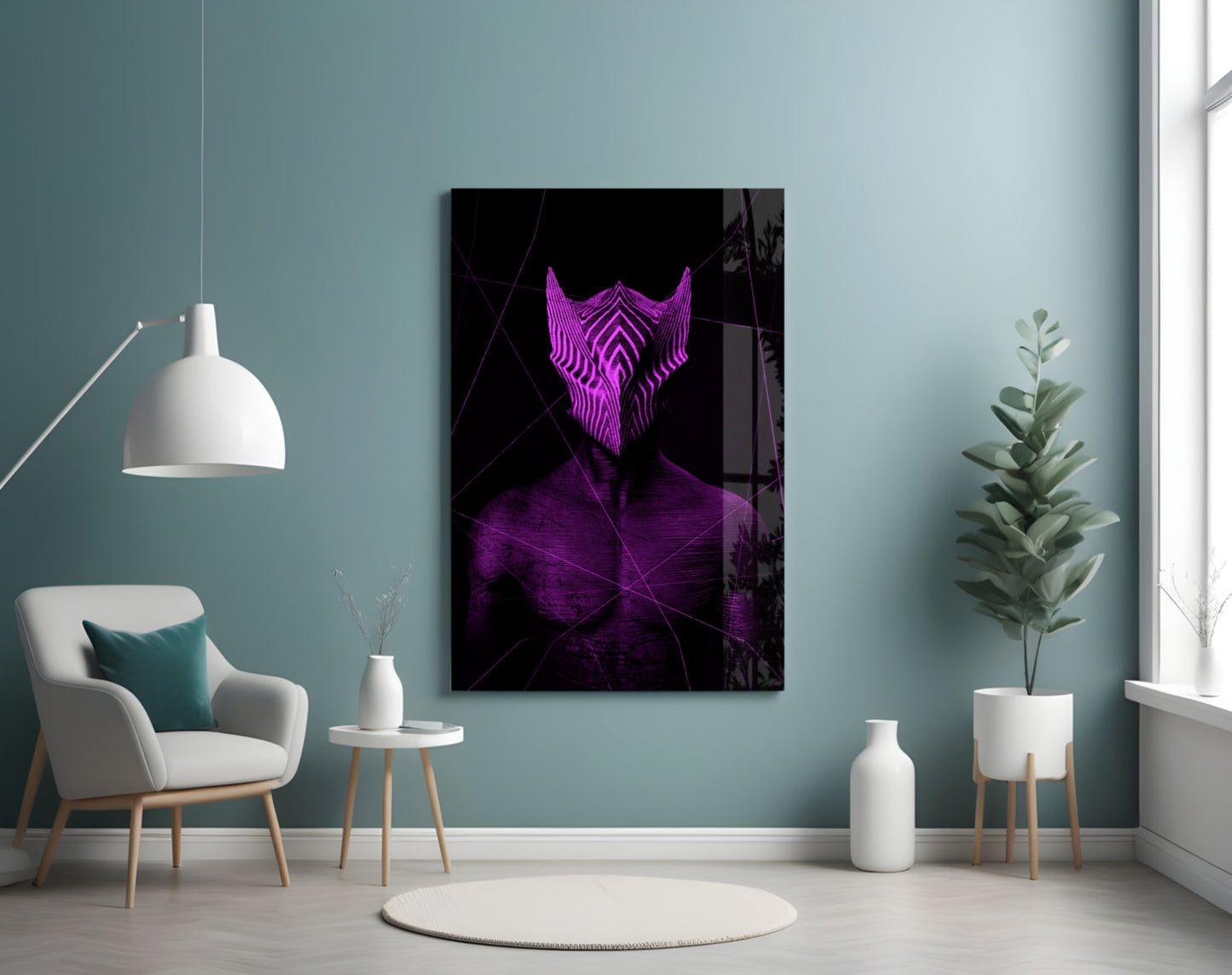 Insigneart USA Insigneart USA Darko Violet Glass Wall Art