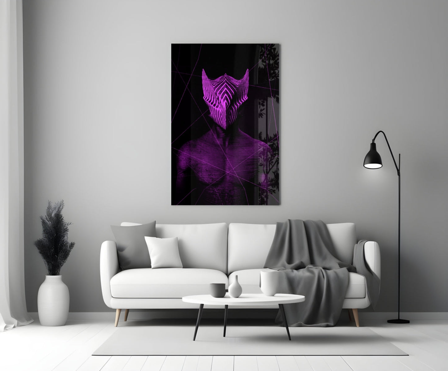 Insigneart USA Insigneart USA Darko Violet Glass Wall Art