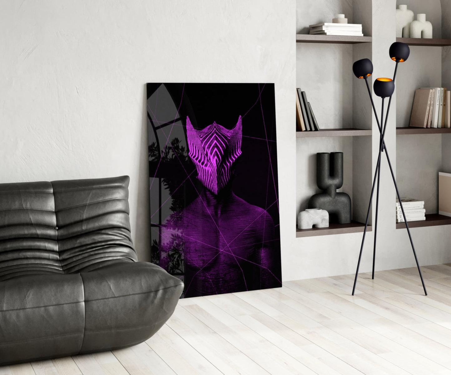 Insigneart USA Insigneart USA Darko Violet Glass Wall Art