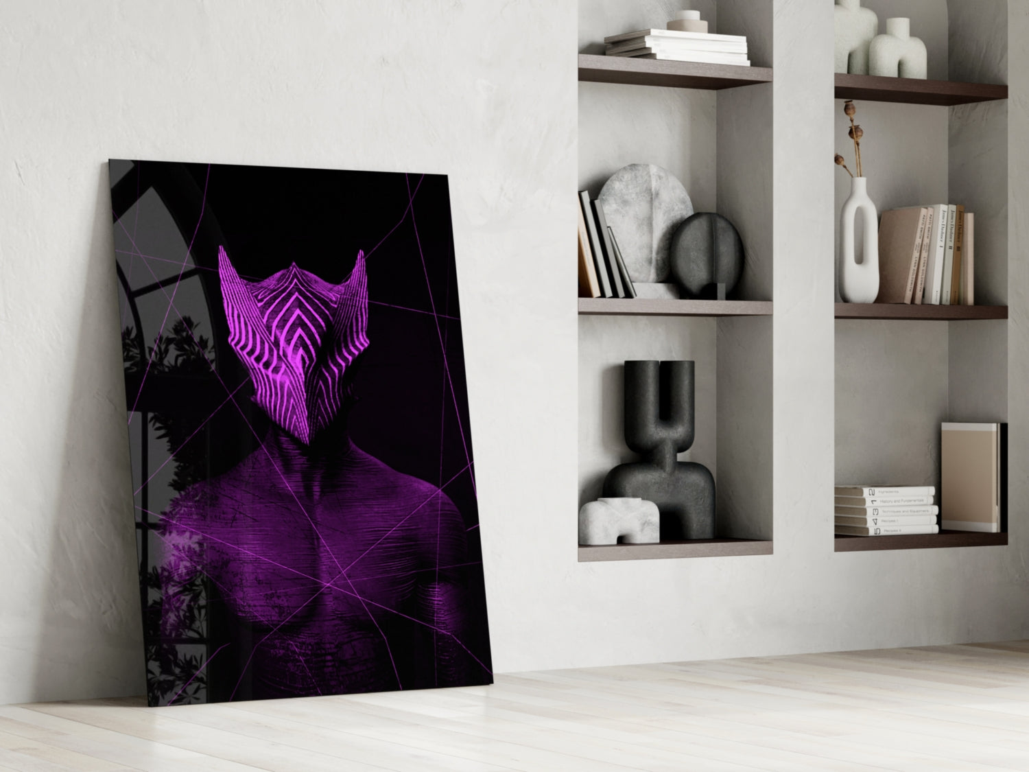 Insigneart USA Insigneart USA Darko Violet Glass Wall Art