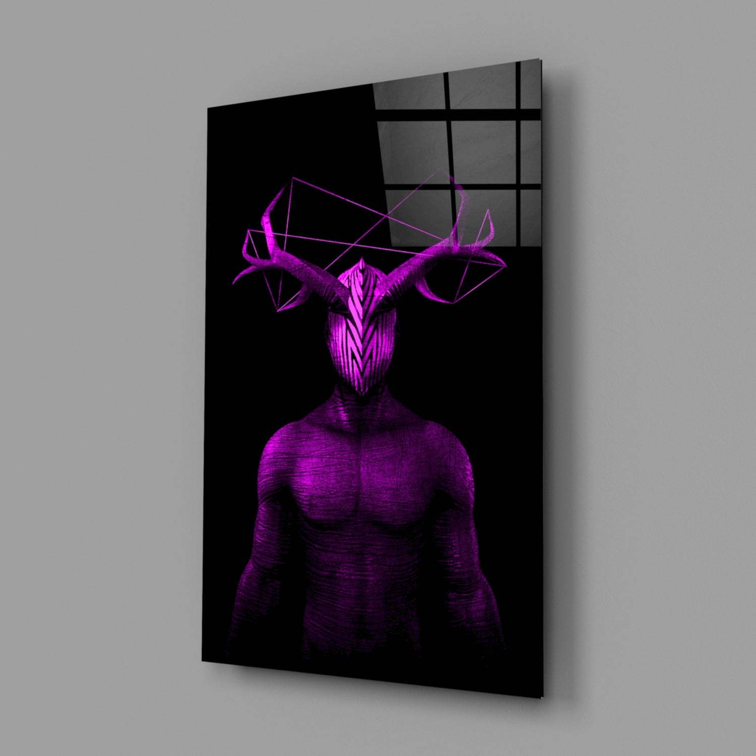 Insigneart USA Insigneart USA Donnie Purple Glass Wall Art