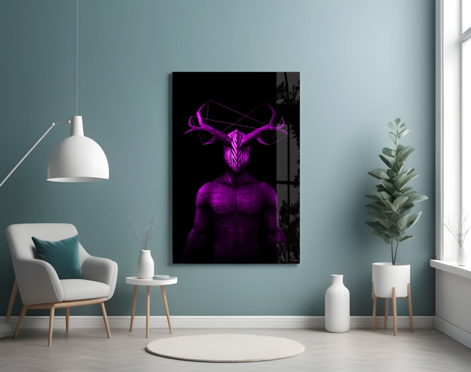 Insigneart USA Insigneart USA Donnie Purple Glass Wall Art