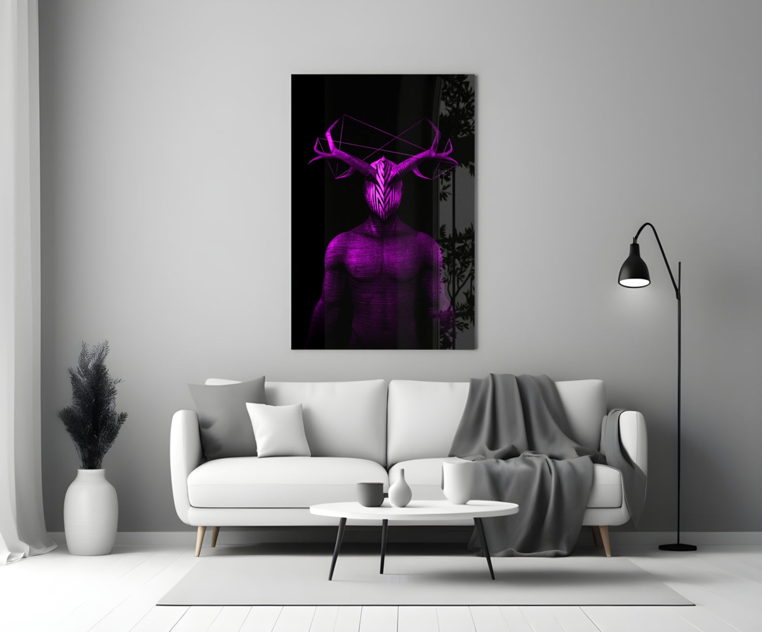 Insigneart USA Insigneart USA Donnie Purple Glass Wall Art
