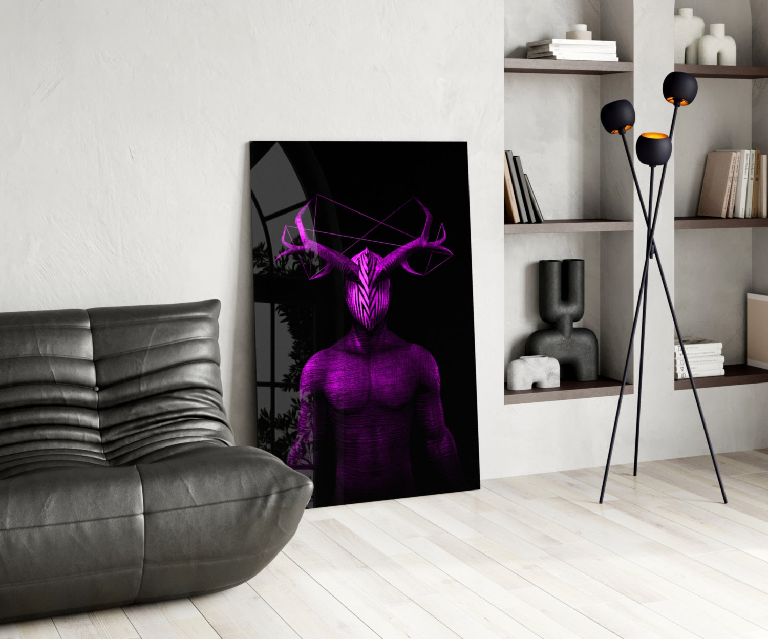 Insigneart USA Insigneart USA Donnie Purple Glass Wall Art