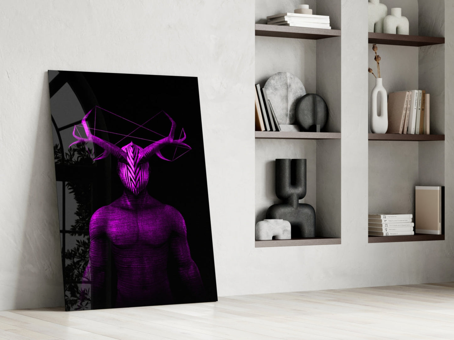 Insigneart USA Insigneart USA Donnie Purple Glass Wall Art