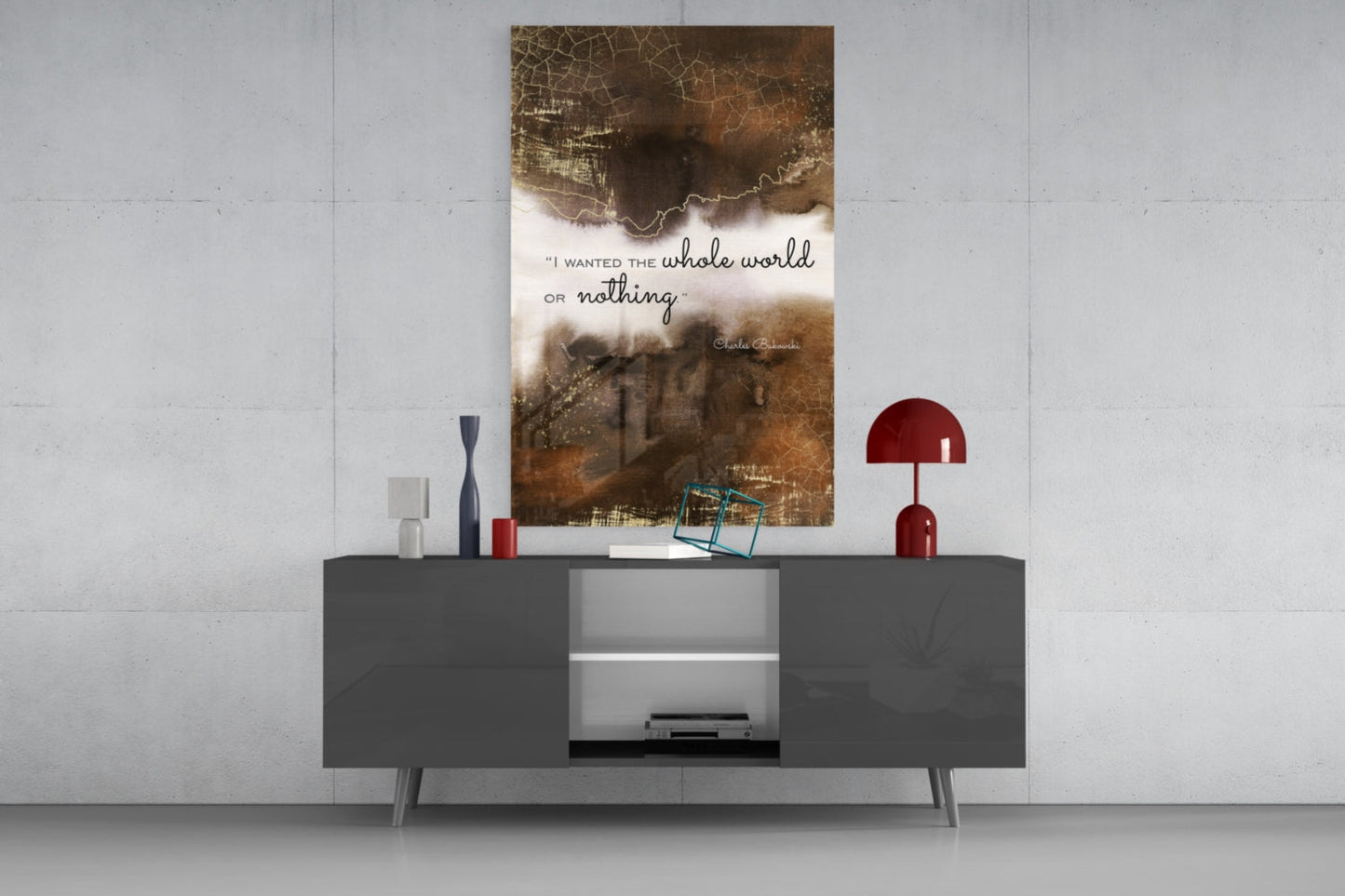 Insigneart USA Insigneart USA Bukowski Quotes Glass Wall Art