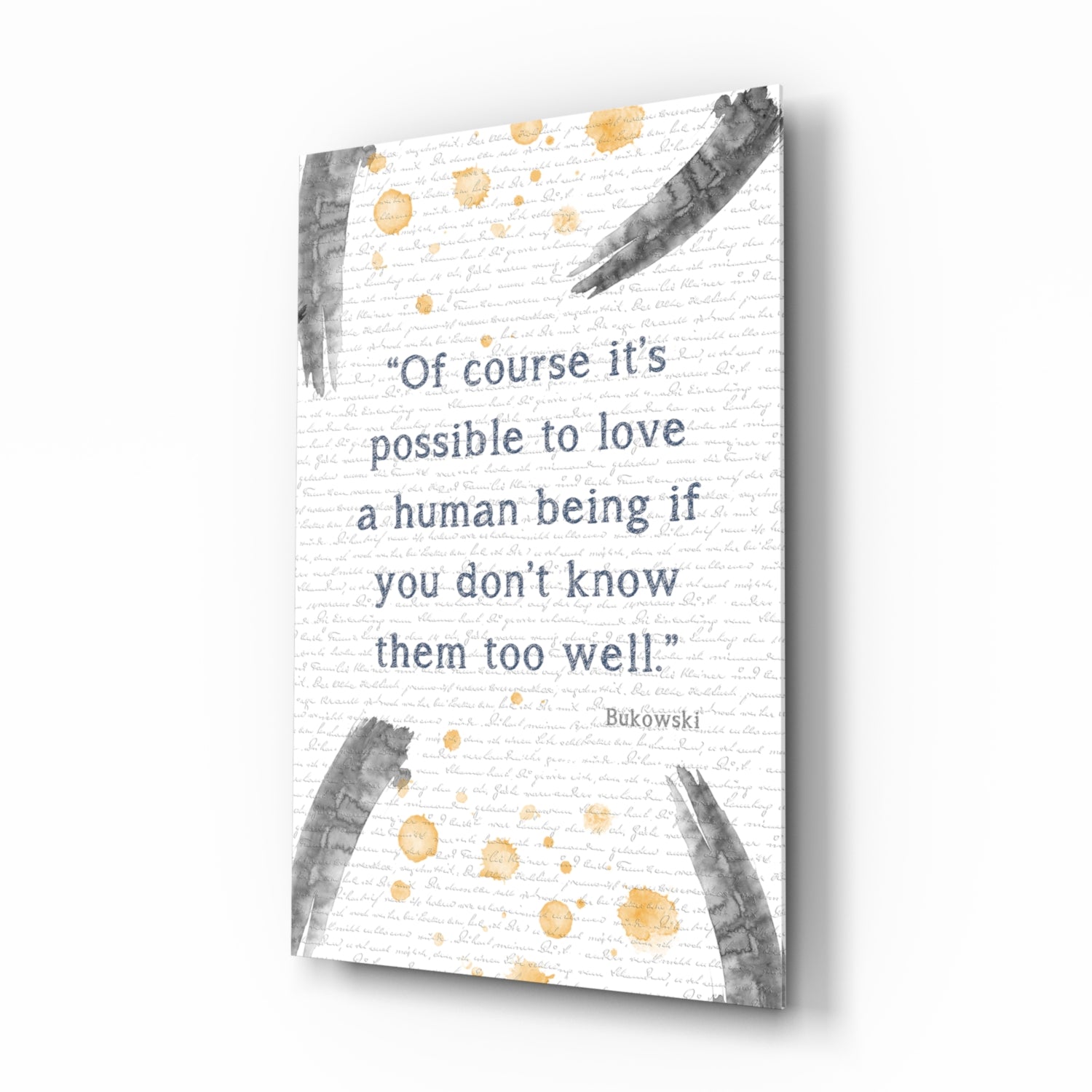 Insigneart USA Insigneart USA Bukowski Quotes Glass Wall Art