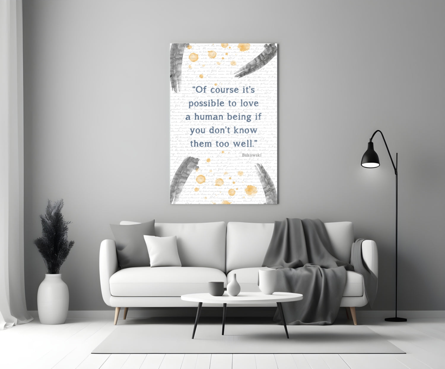 Insigneart USA Insigneart USA Bukowski Quotes Glass Wall Art