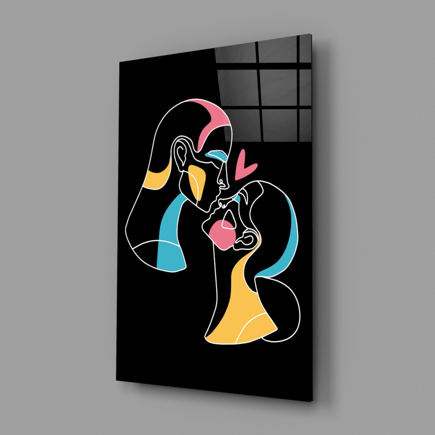 Insigneart USA Insigneart USA Abstract Colorful Portrait Glass Wall Art