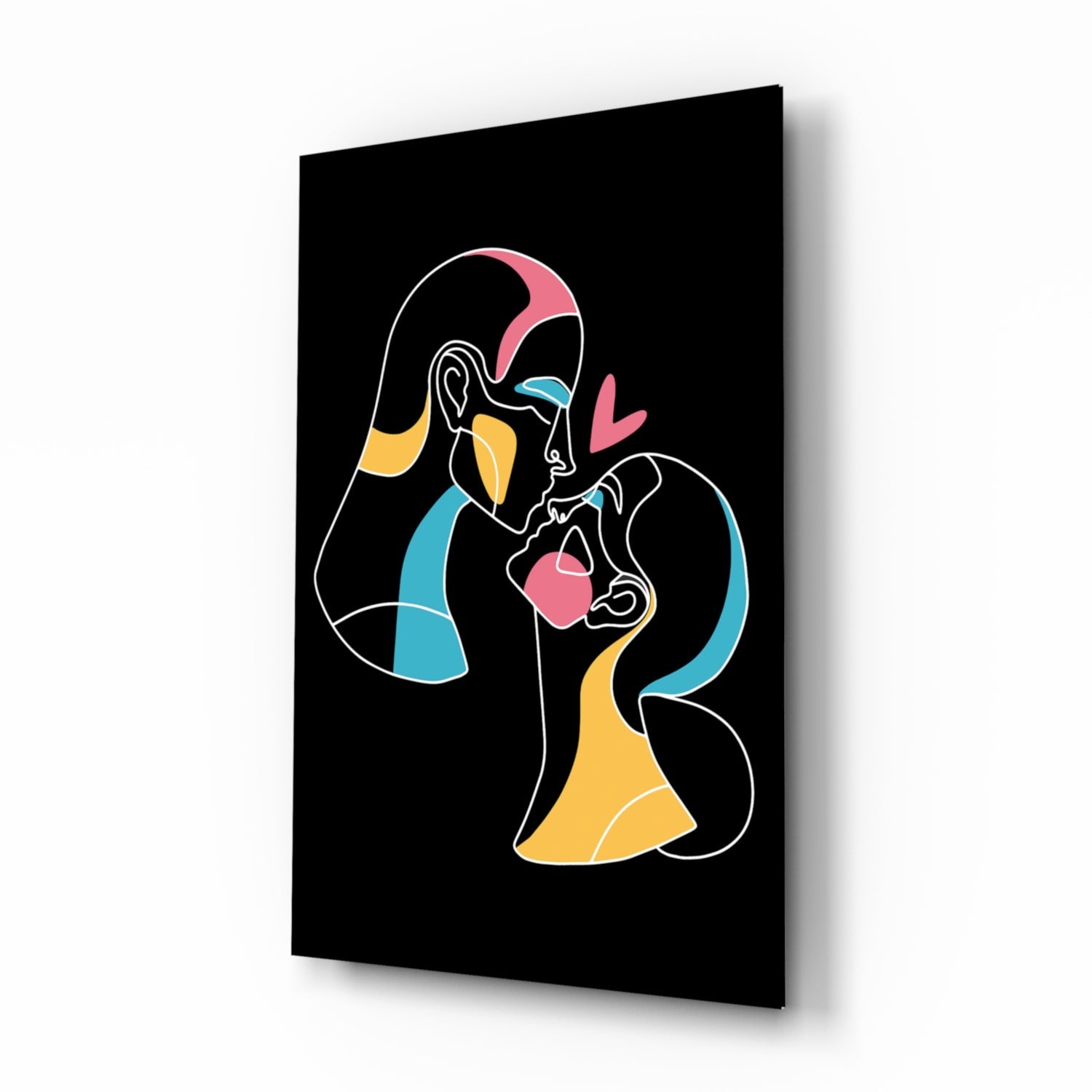 Insigneart USA Insigneart USA Abstract Colorful Portrait Glass Wall Art