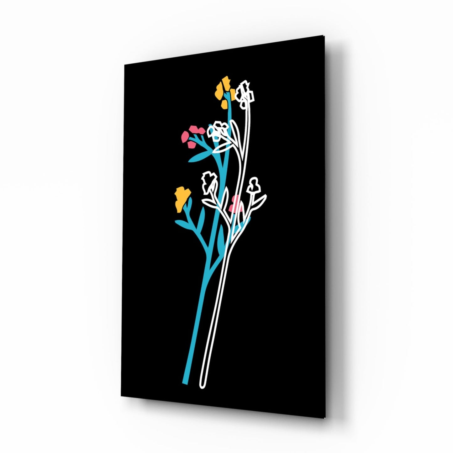 Insigneart USA Insigneart USA Abstract Colorful Flowers Glass Wall Art
