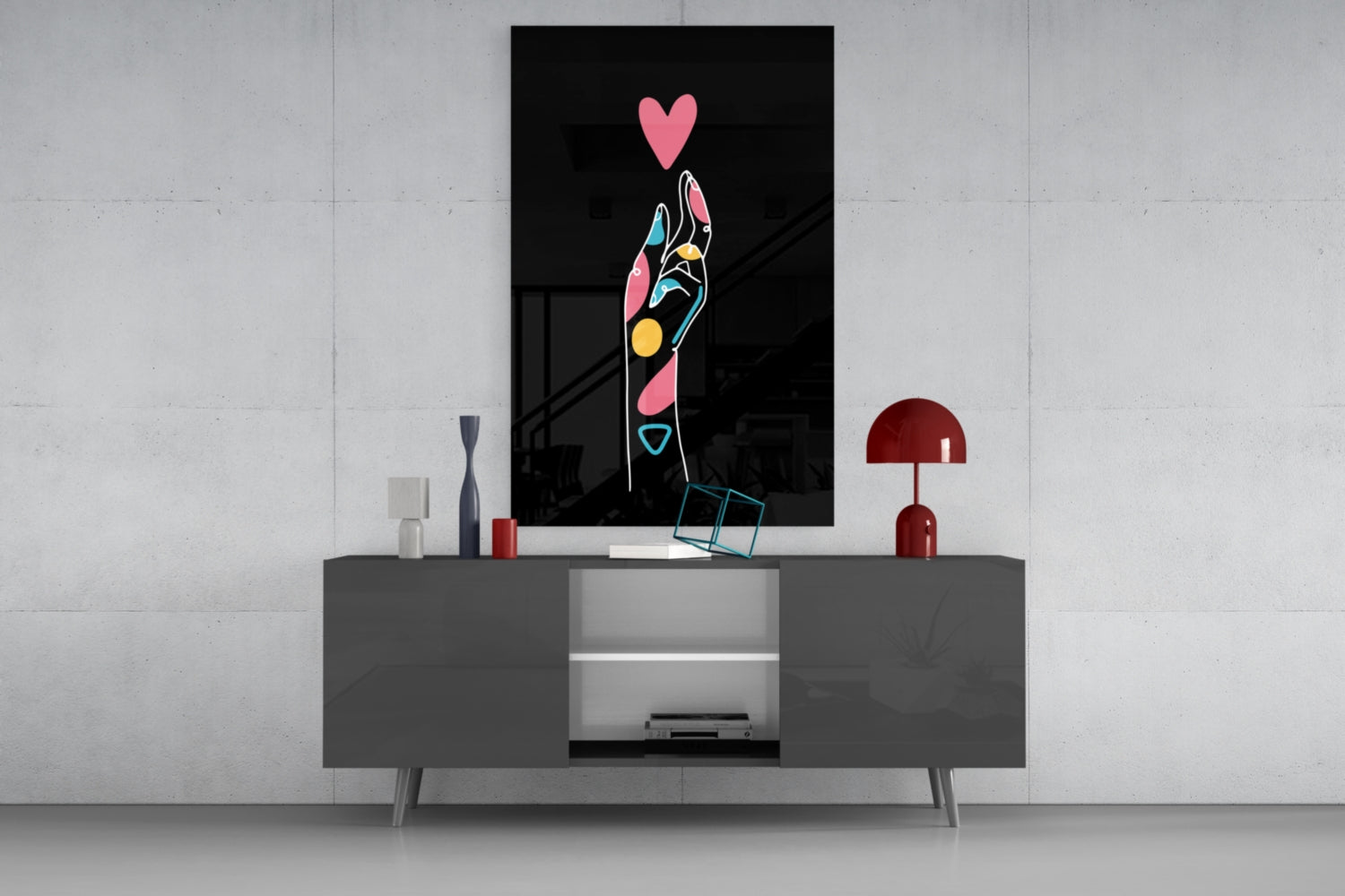 Insigneart USA Insigneart USA Abstract Colorful Hand Glass Wall Art