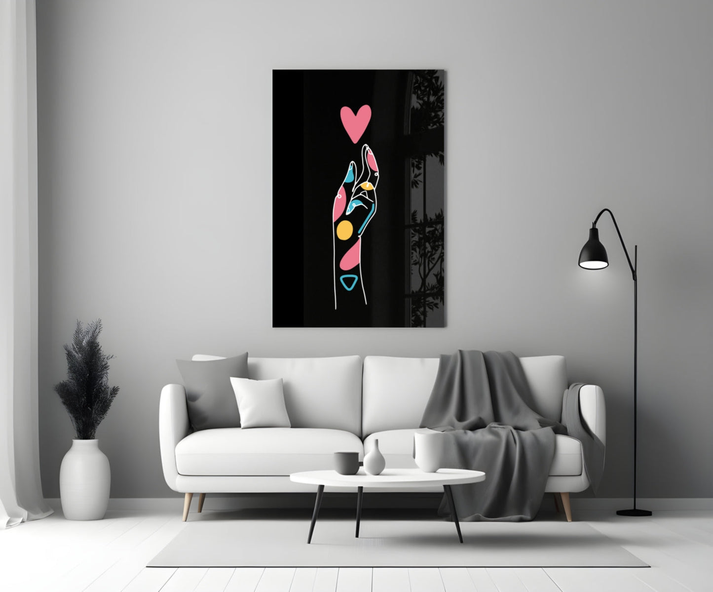 Insigneart USA Insigneart USA Abstract Colorful Hand Glass Wall Art