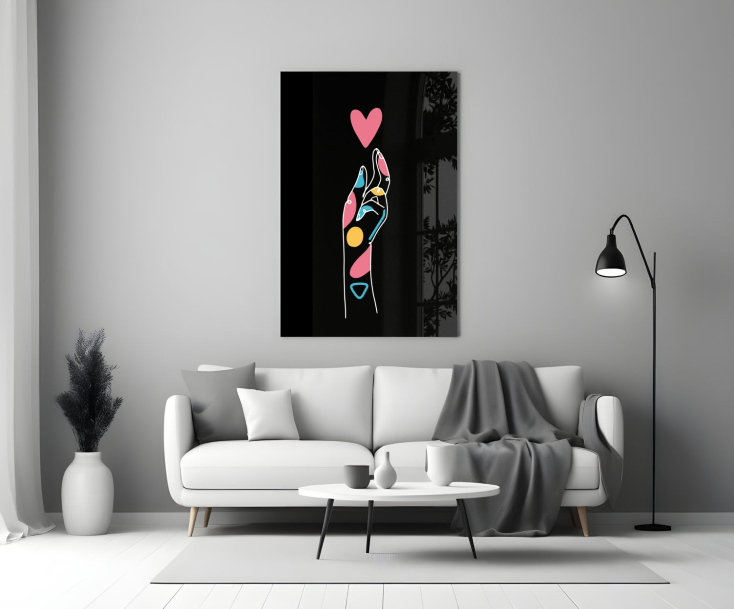 Insigneart USA Insigneart USA Abstract Colorful Hand Glass Wall Art
