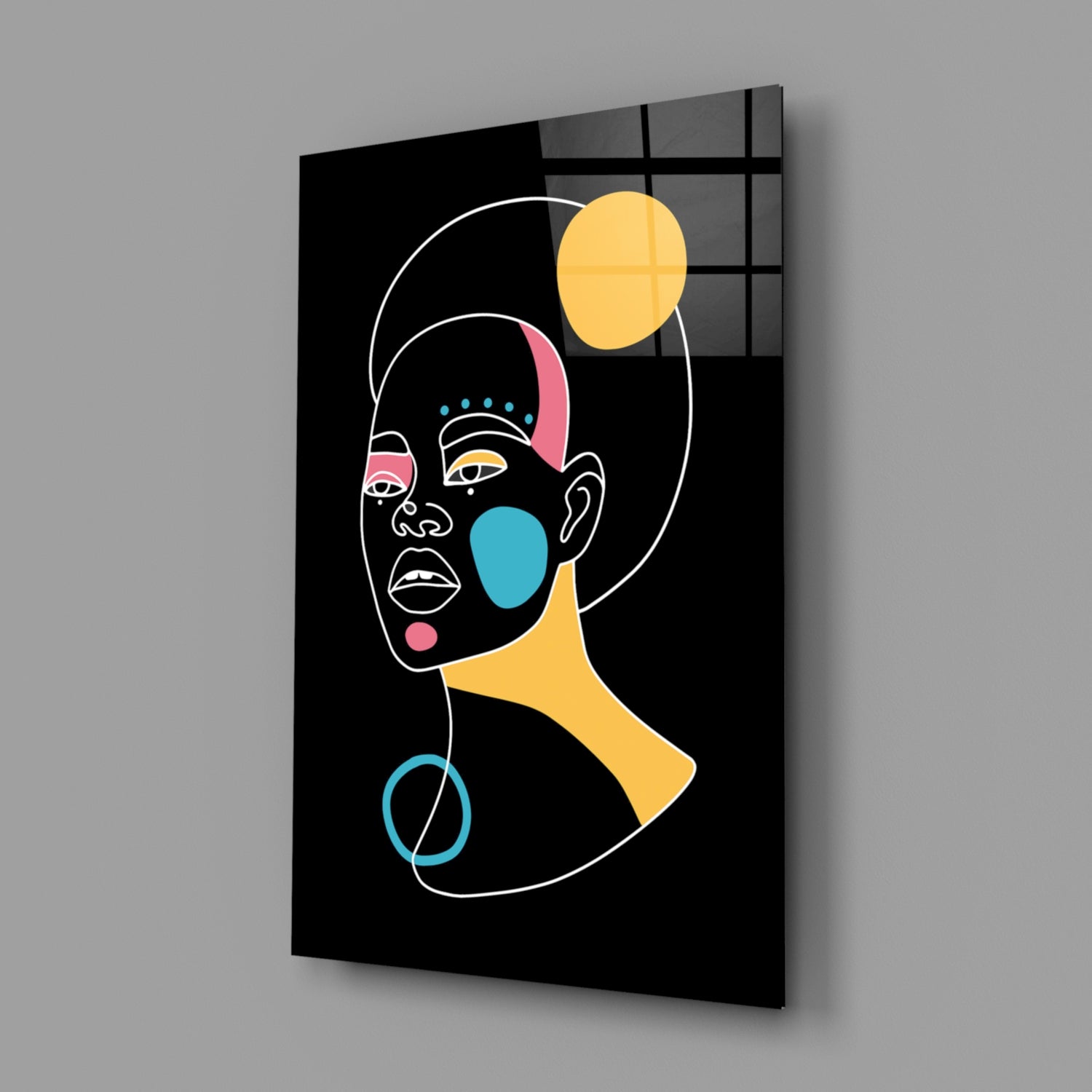 Insigneart USA Insigneart USA Abstract Colorful Portrait Glass Wall Art