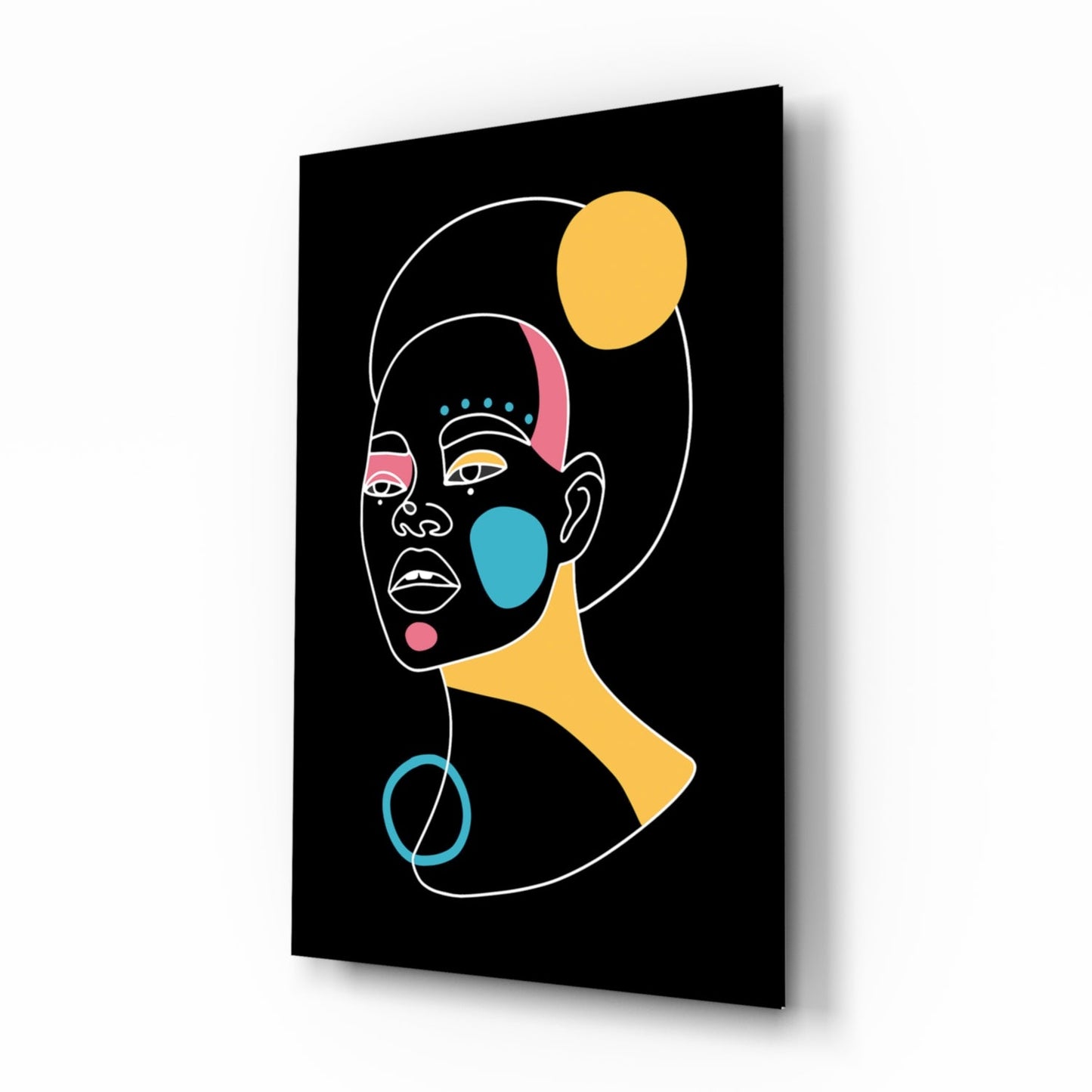 Insigneart USA Insigneart USA Abstract Colorful Portrait Glass Wall Art