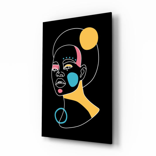 Insigneart USA Insigneart USA Abstract Colorful Portrait Glass Wall Art