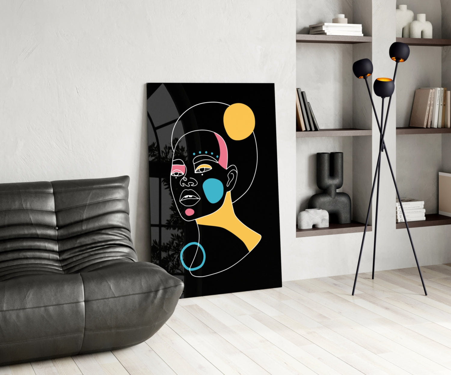 Insigneart USA Insigneart USA Abstract Colorful Portrait Glass Wall Art