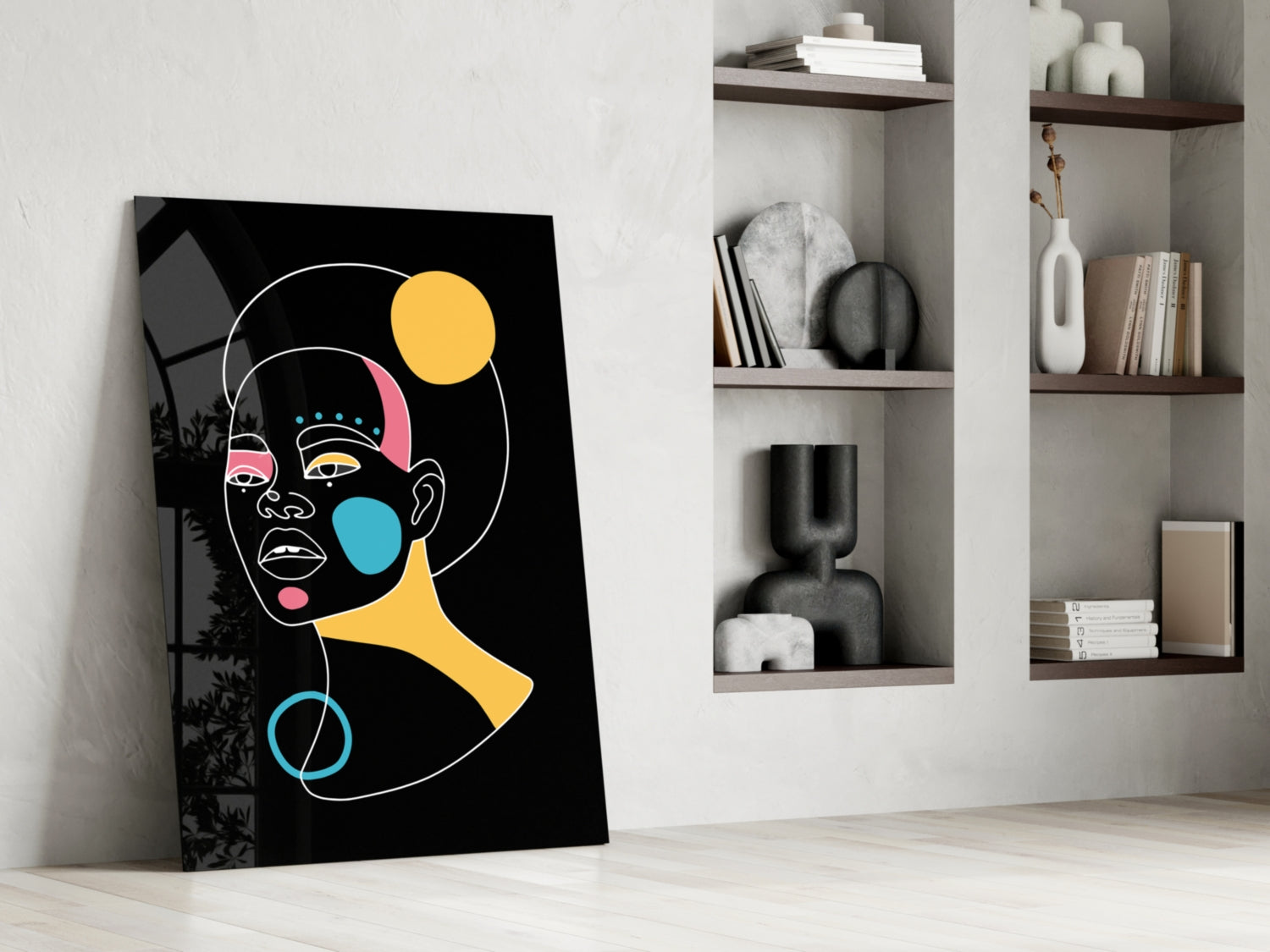Insigneart USA Insigneart USA Abstract Colorful Portrait Glass Wall Art