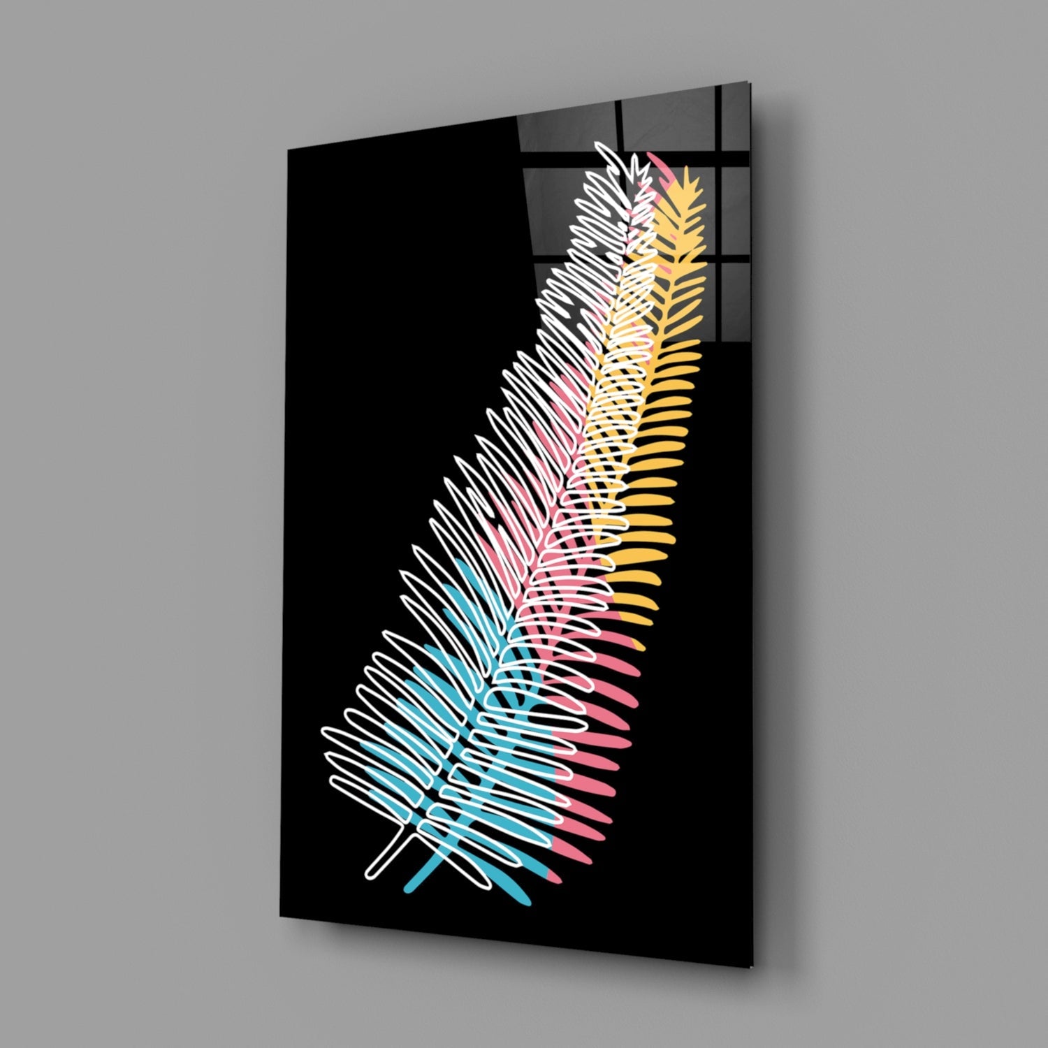 Insigneart USA Insigneart USA Colorful Fern Glass Wall Art