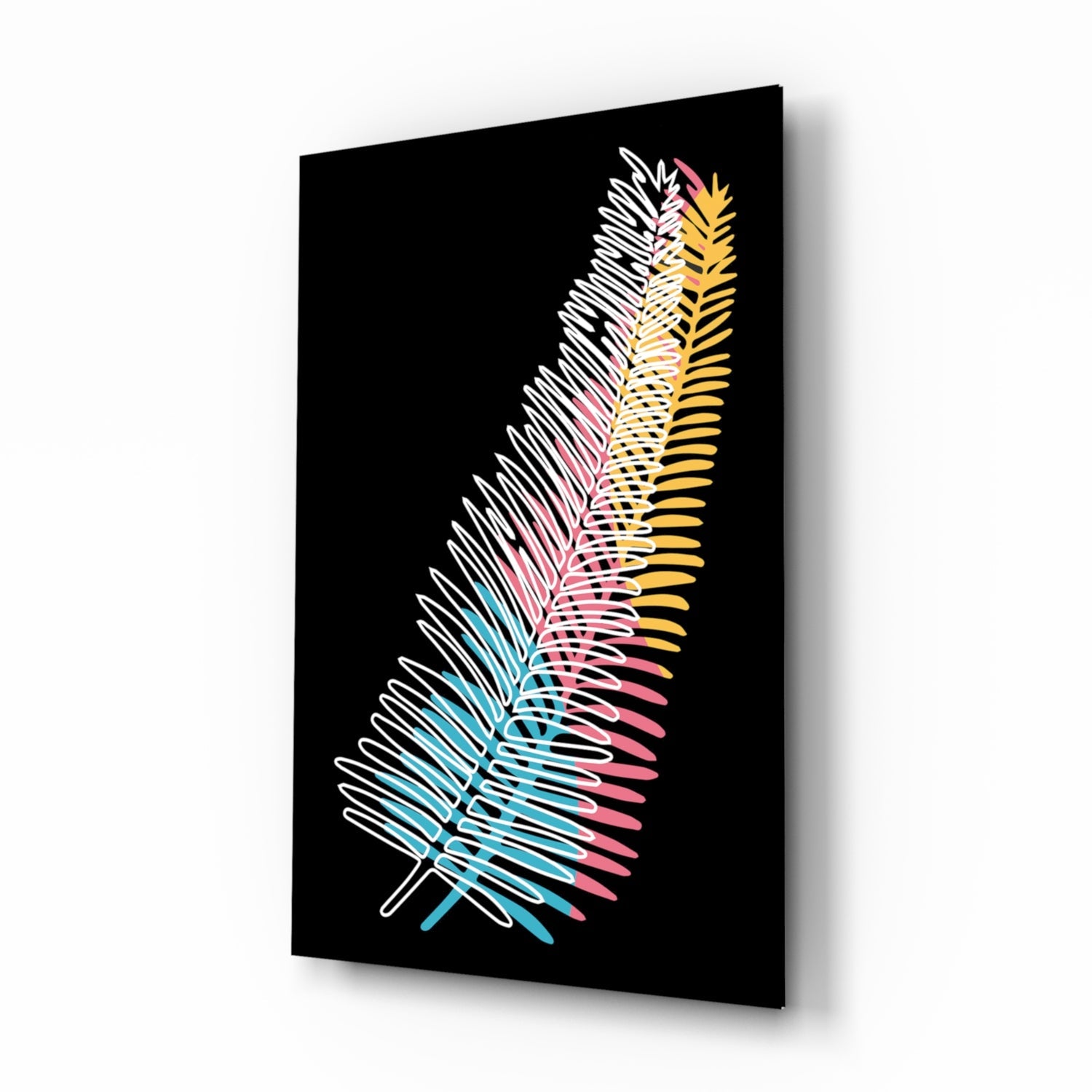 Insigneart USA Insigneart USA Colorful Fern Glass Wall Art