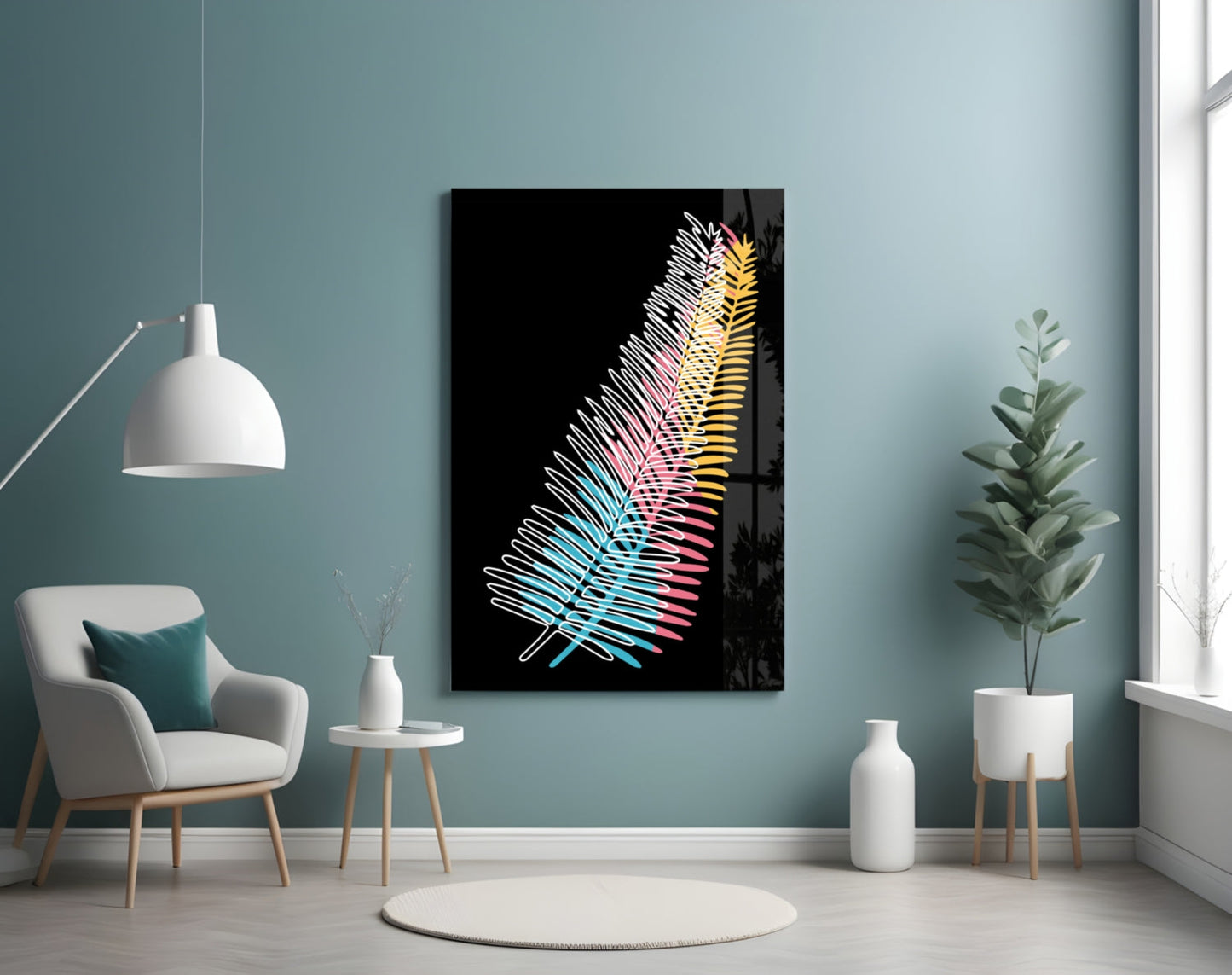 Insigneart USA Insigneart USA Colorful Fern Glass Wall Art