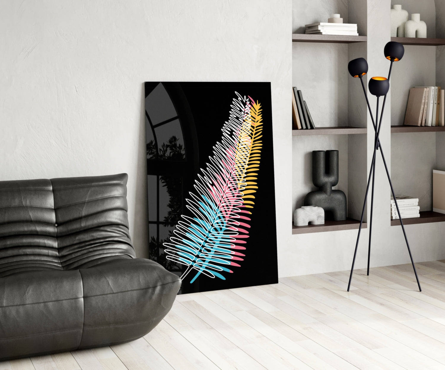Insigneart USA Insigneart USA Colorful Fern Glass Wall Art