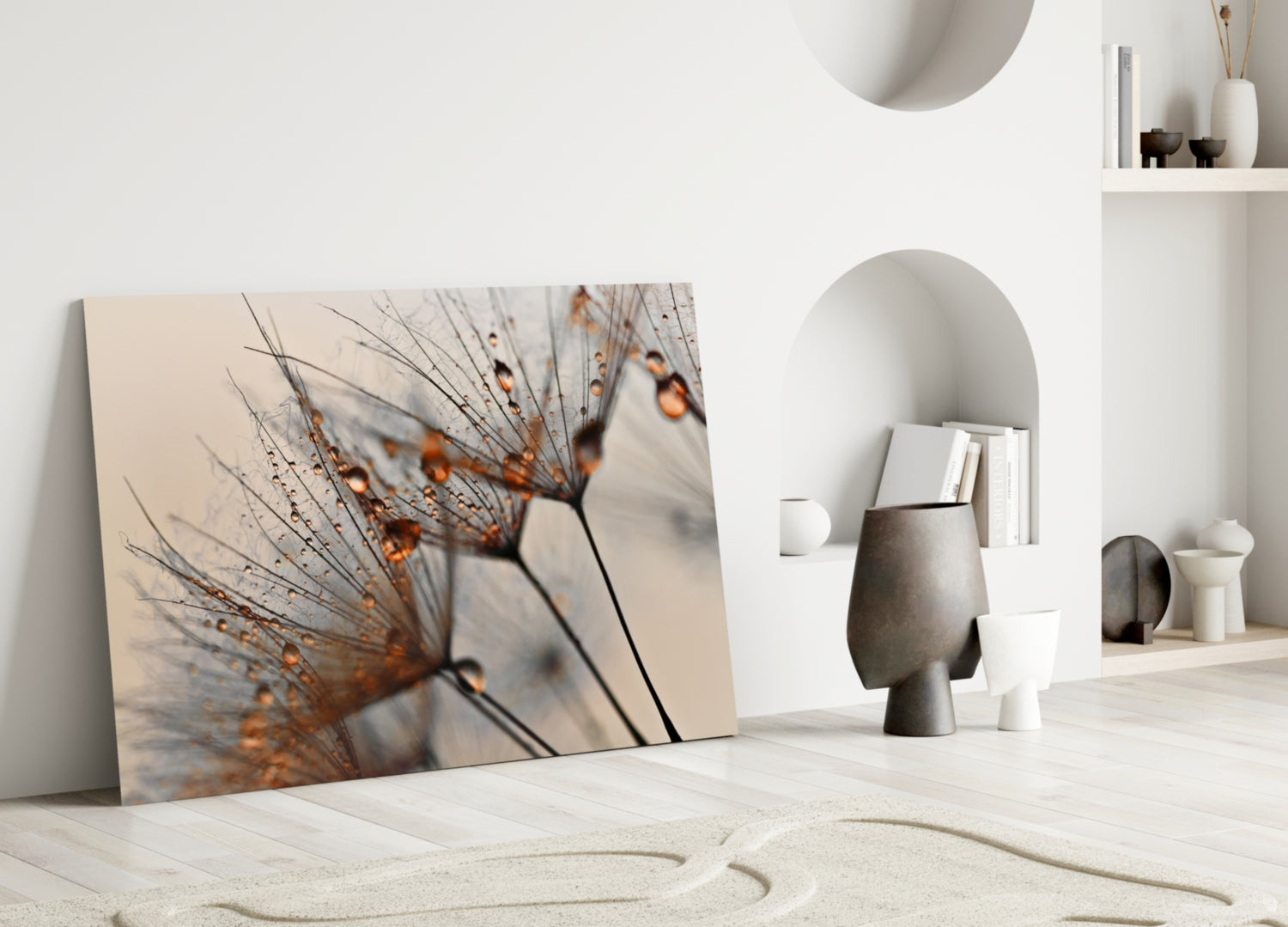 Insigneart USA Insigneart USA Cinnamon Dandelion Glass Wall Art