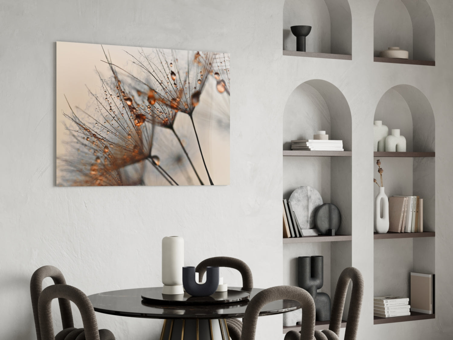 Insigneart USA Insigneart USA Cinnamon Dandelion Glass Wall Art