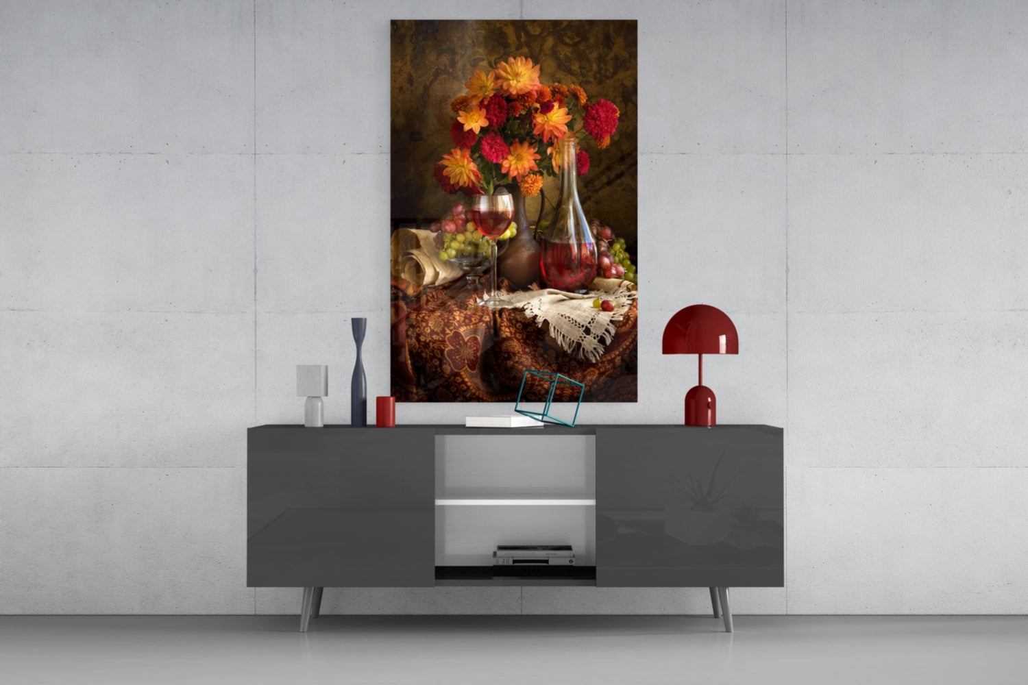 Insigneart USA Insigneart USA Chalice and Flowers Glass Wall Art