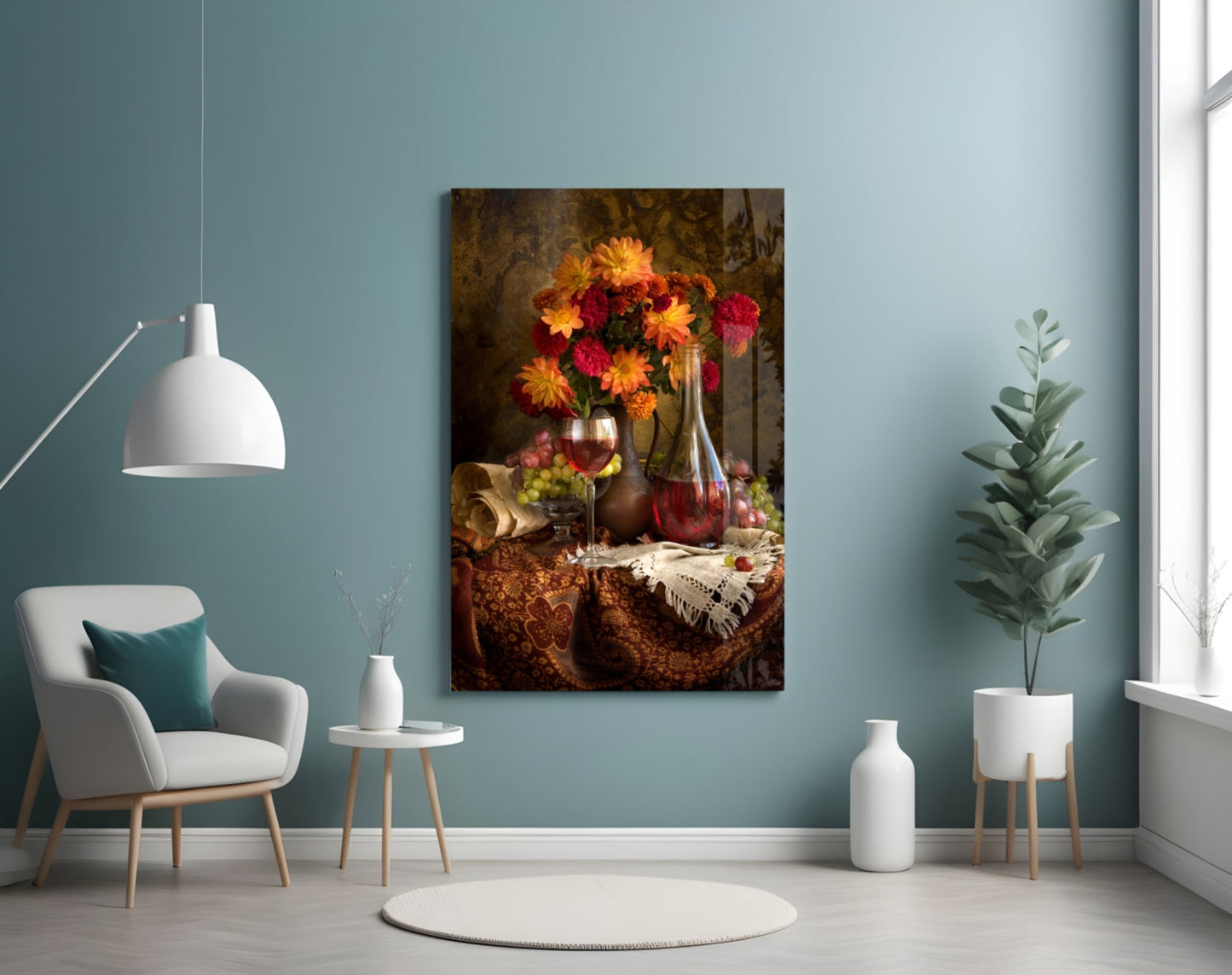 Insigneart USA Insigneart USA Chalice and Flowers Glass Wall Art