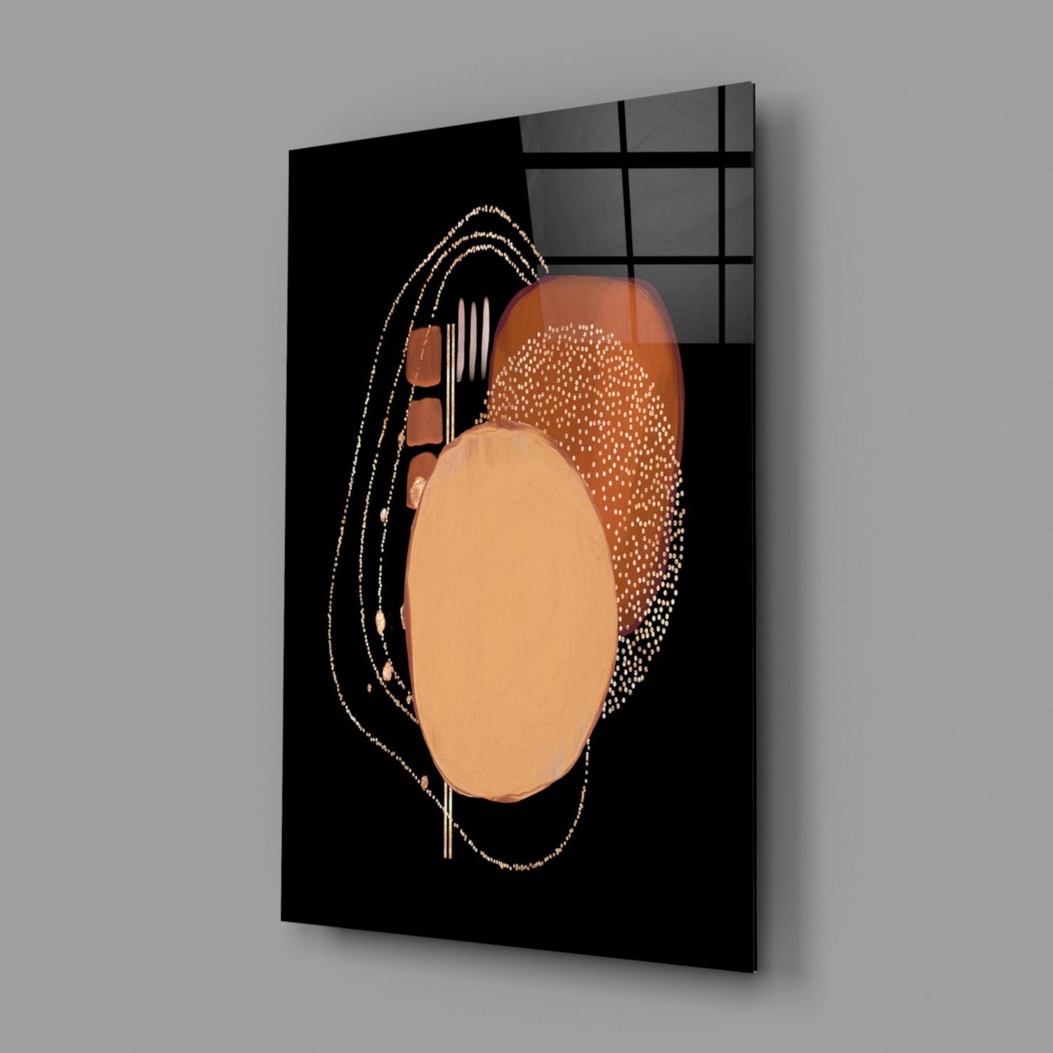 Insigneart USA Insigneart USA Abstract Black Glass Wall Art