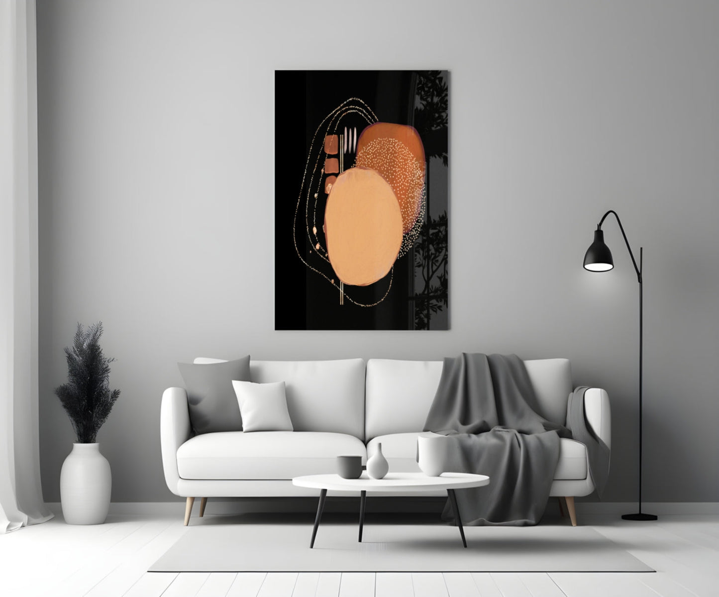 Insigneart USA Insigneart USA Abstract Black Glass Wall Art