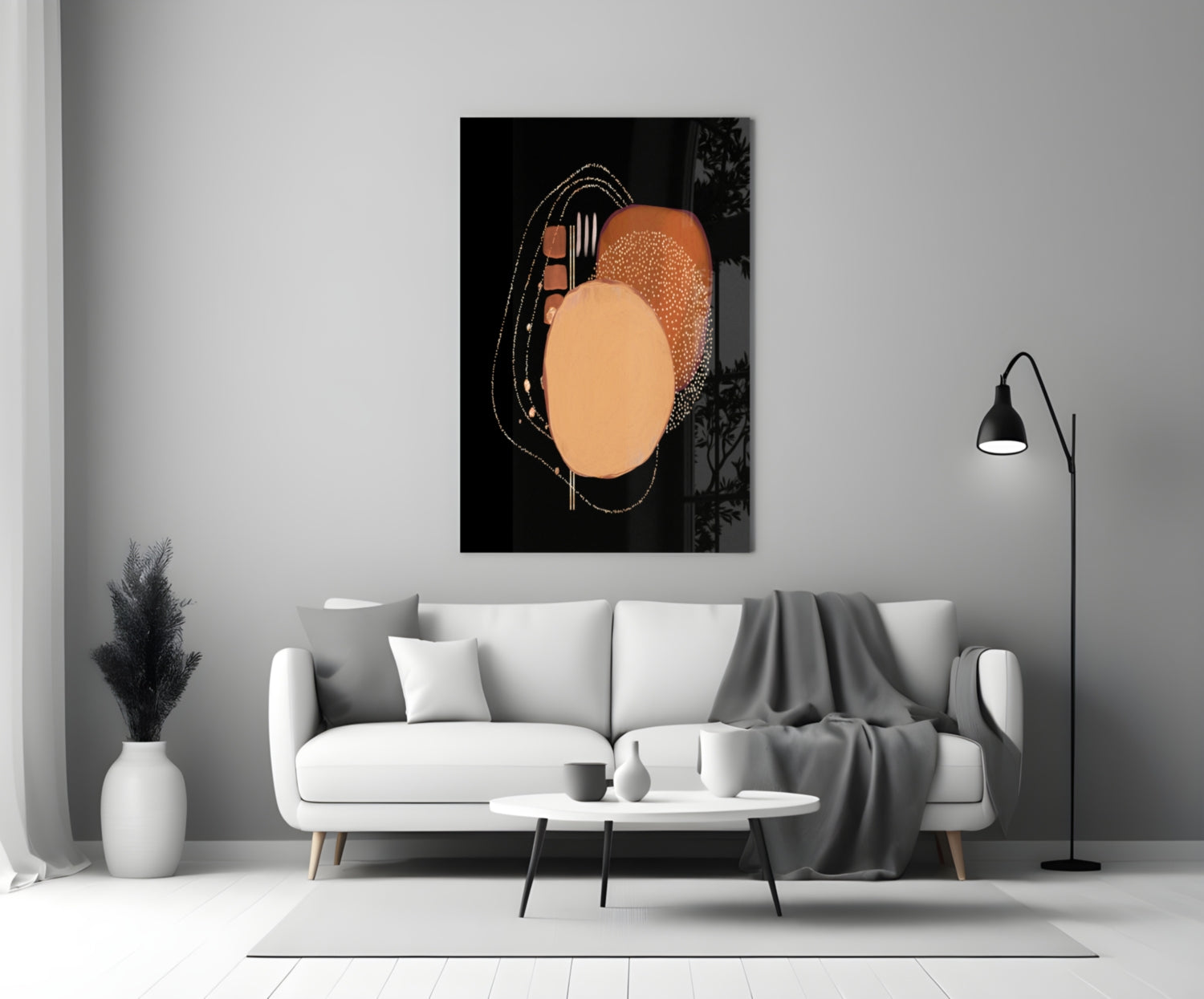 Insigneart USA Insigneart USA Abstract Black Glass Wall Art