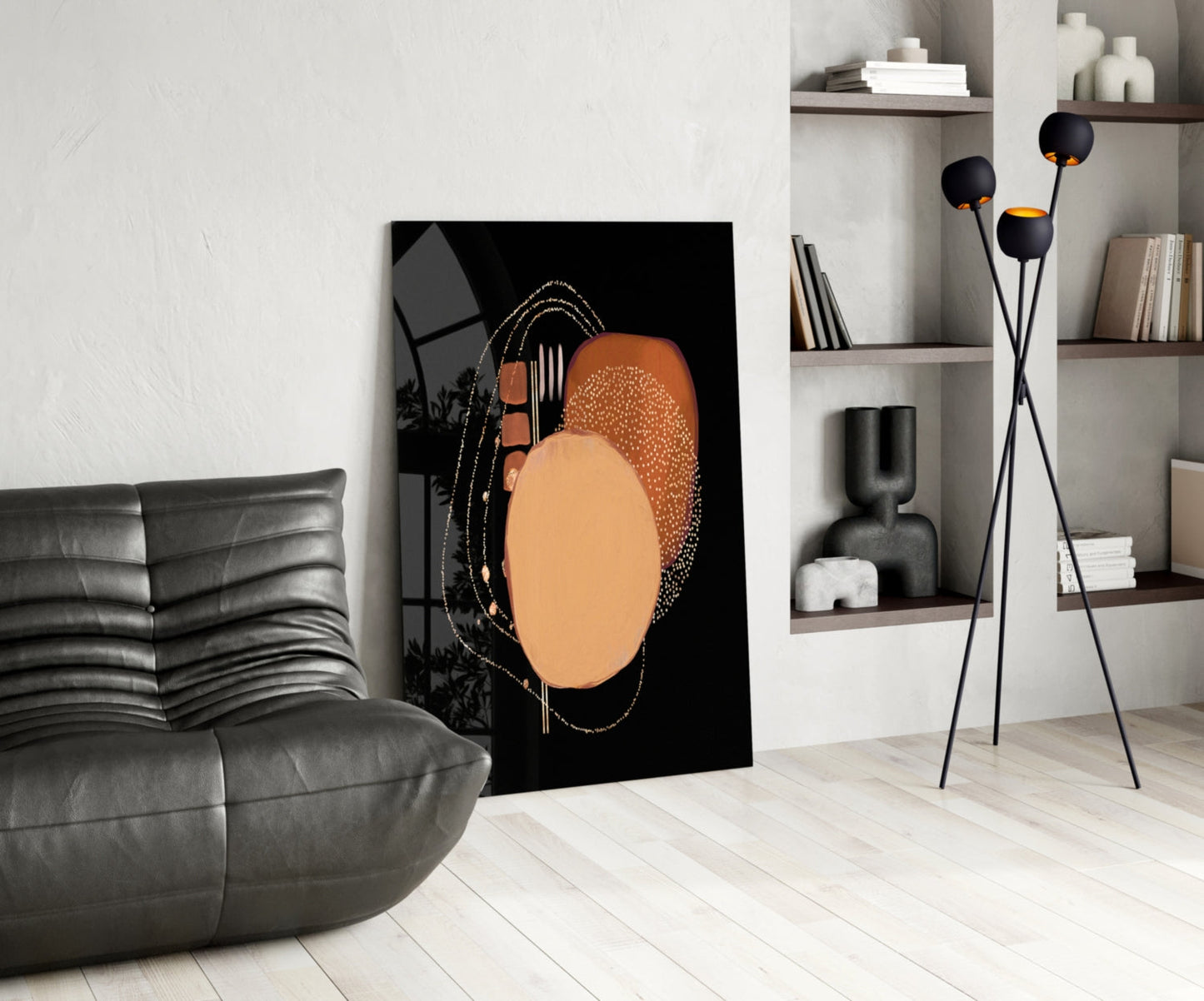 Insigneart USA Insigneart USA Abstract Black Glass Wall Art