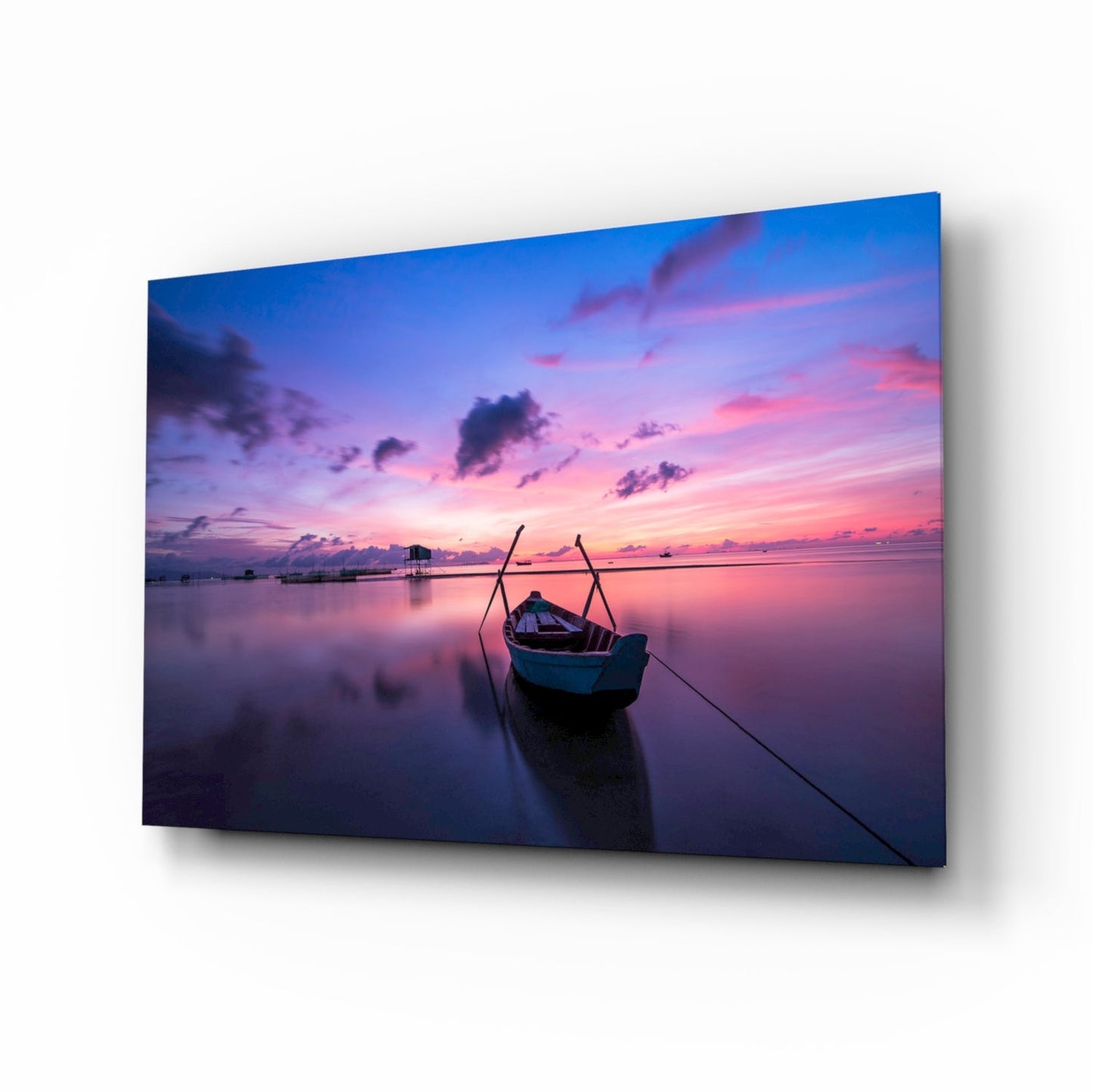 Insigneart USA Insigneart USA Sunset on the Boat Glass Wall Art