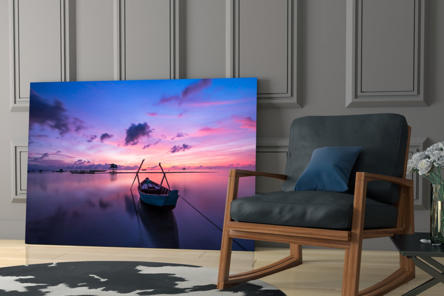 Insigneart USA Insigneart USA Sunset on the Boat Glass Wall Art